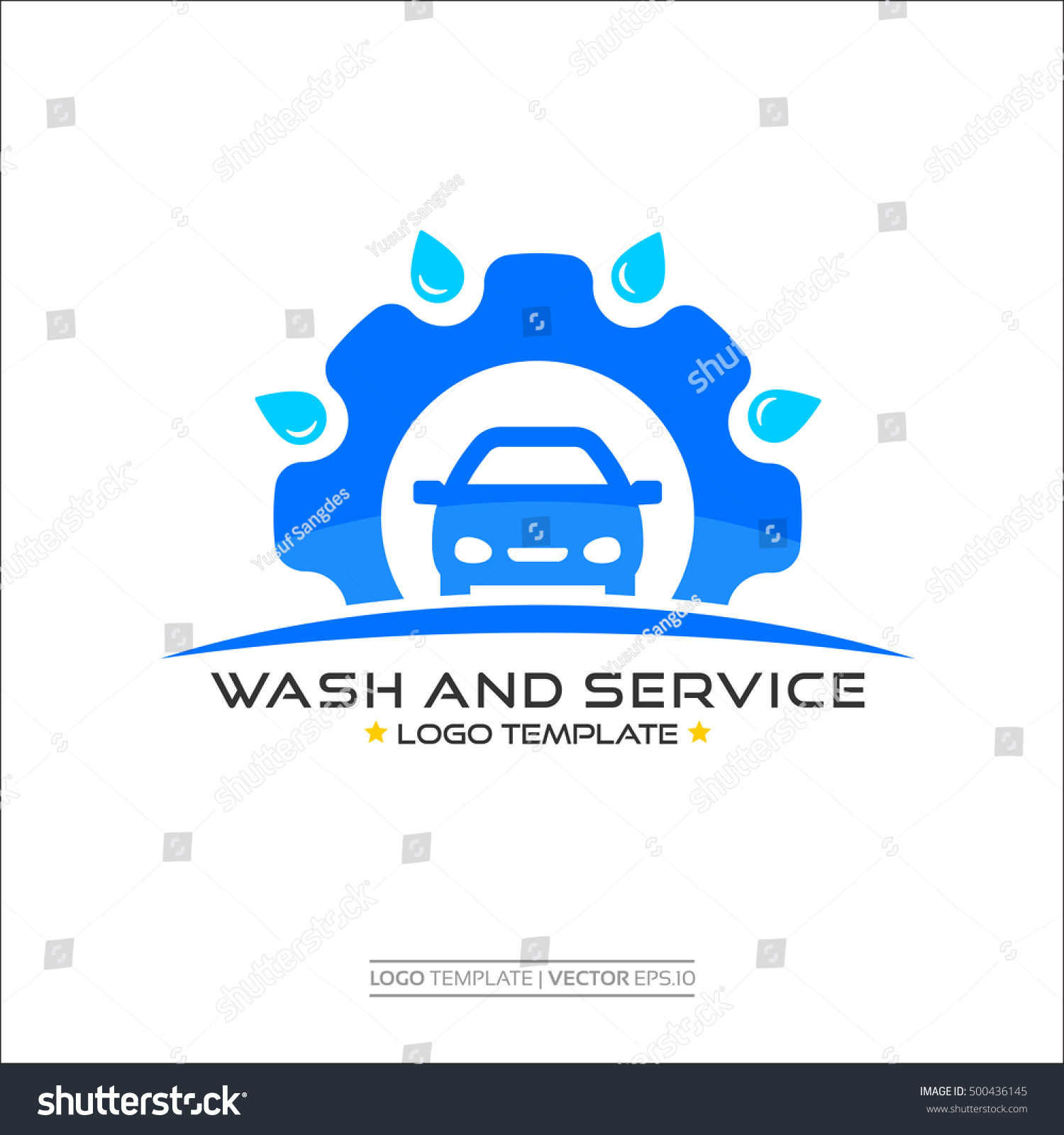 Auto Wash And Service Car Logo Template Vector Eps 10 500436145 Shutterstock Auto Detailing Logo Template