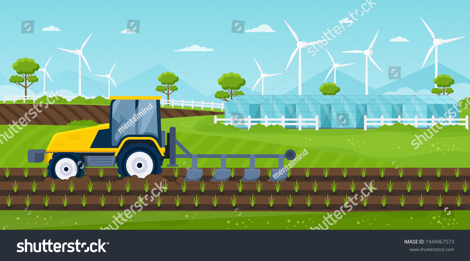 SVG of Automated greenhouse. Robotic glasshouse farming. Future farming technology. Modern vegitables growing irrigation automation. Flat cartoon vector illustration concept design. Simple art svg