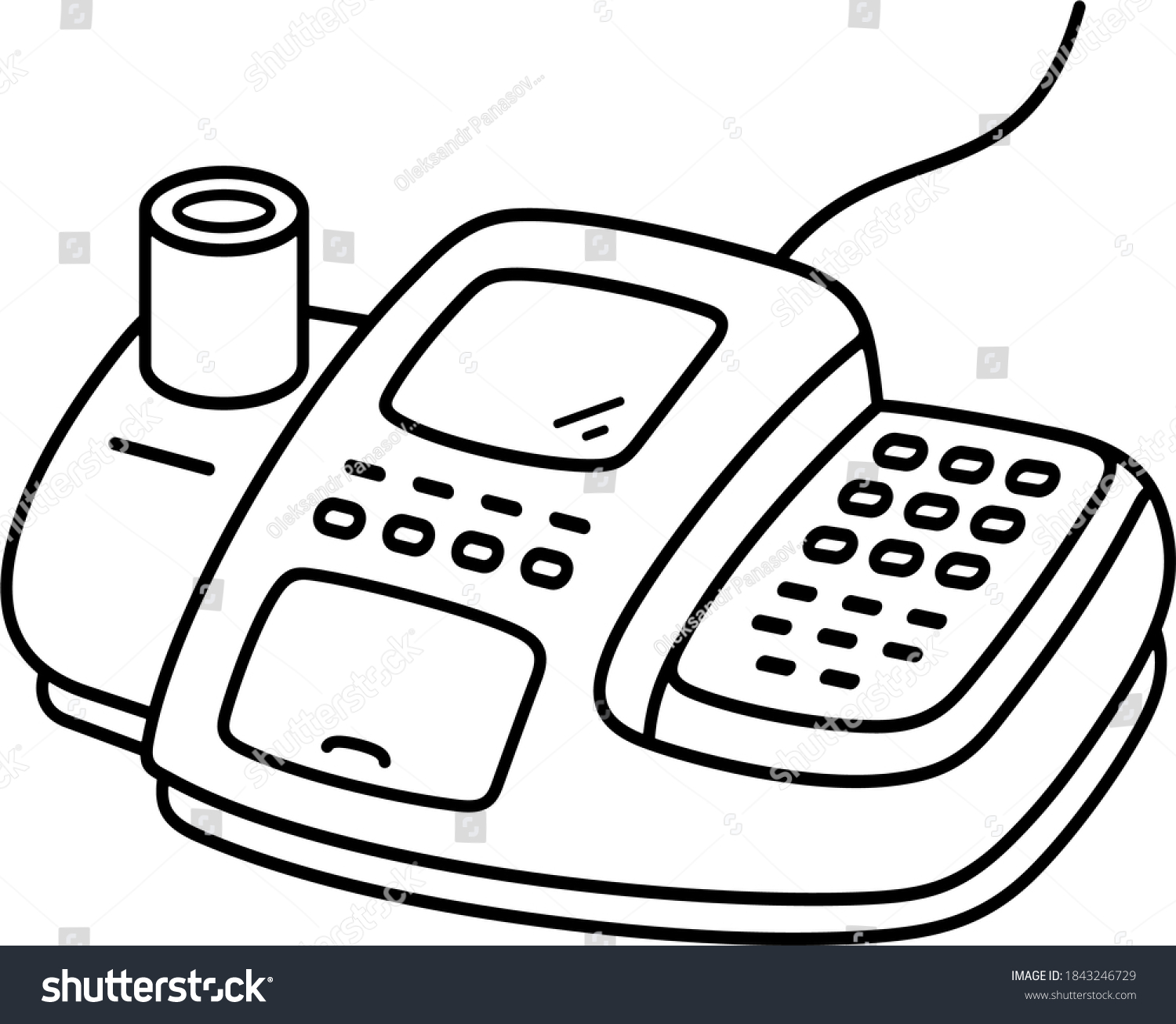 Automated Hemoglobin Analyzer Vector Outline Illustration Stock Vector ...