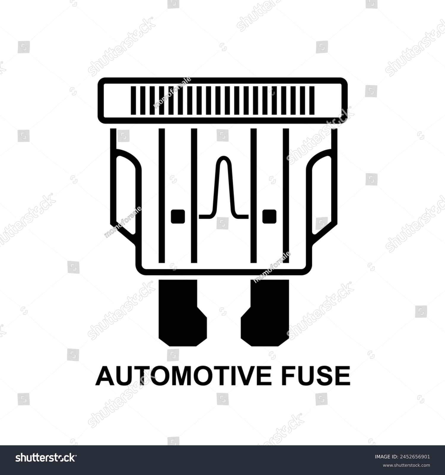 SVG of Automotive fuse icon. Car plug fuse isolated on background vector illustration. svg