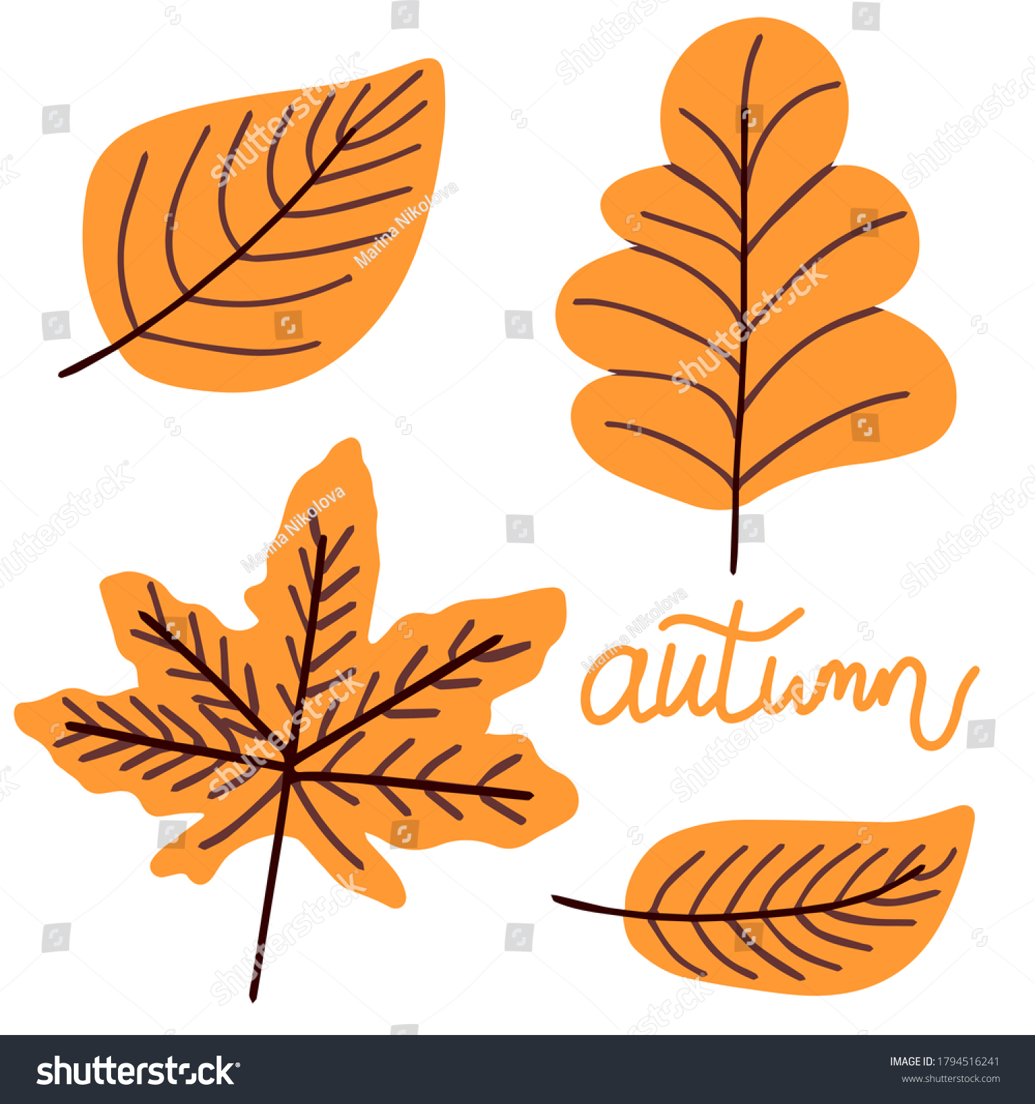 21,723 Fall season hand drawn vector set Stock Vectors, Images & Vector ...