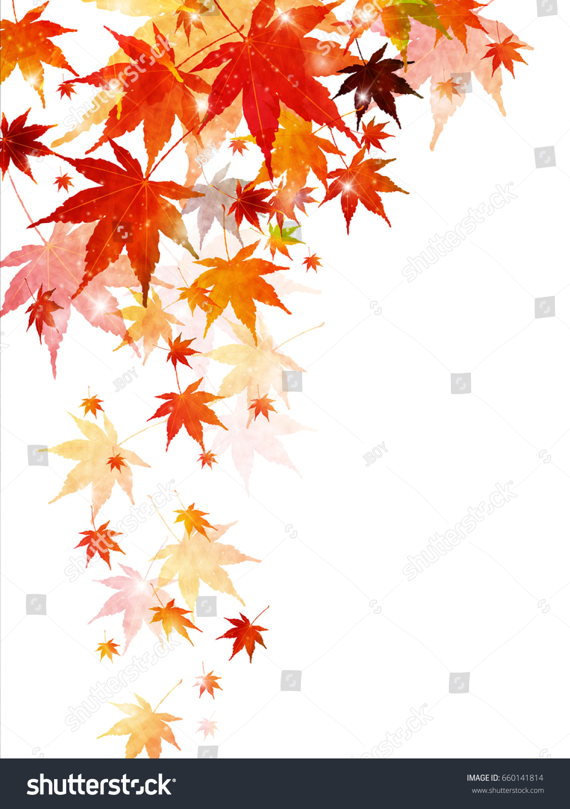 Autumn Leaves Maple Leaf Background Stock Vector Royalty Free