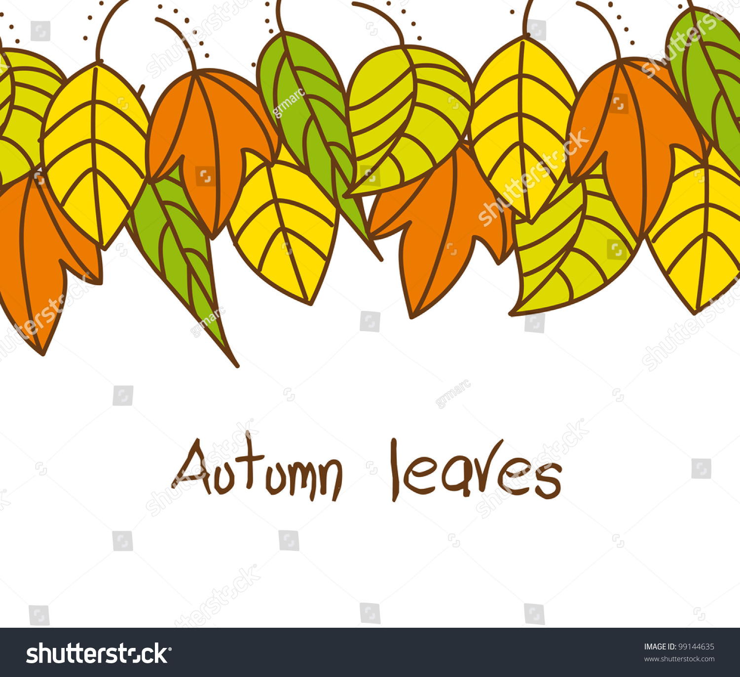 Autumn Leaves Over White Background Vector Stock Vector Royalty Free Shutterstock