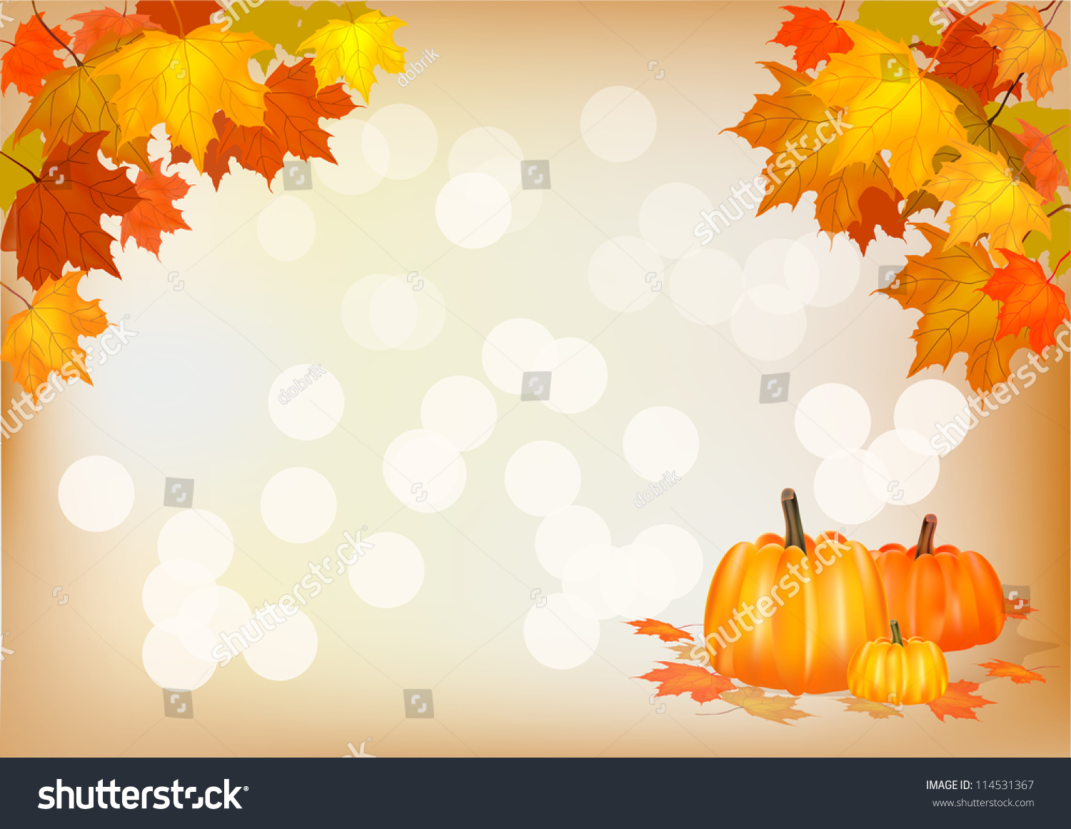 Autumn Postcard Stock Vector 114531367 - Shutterstock