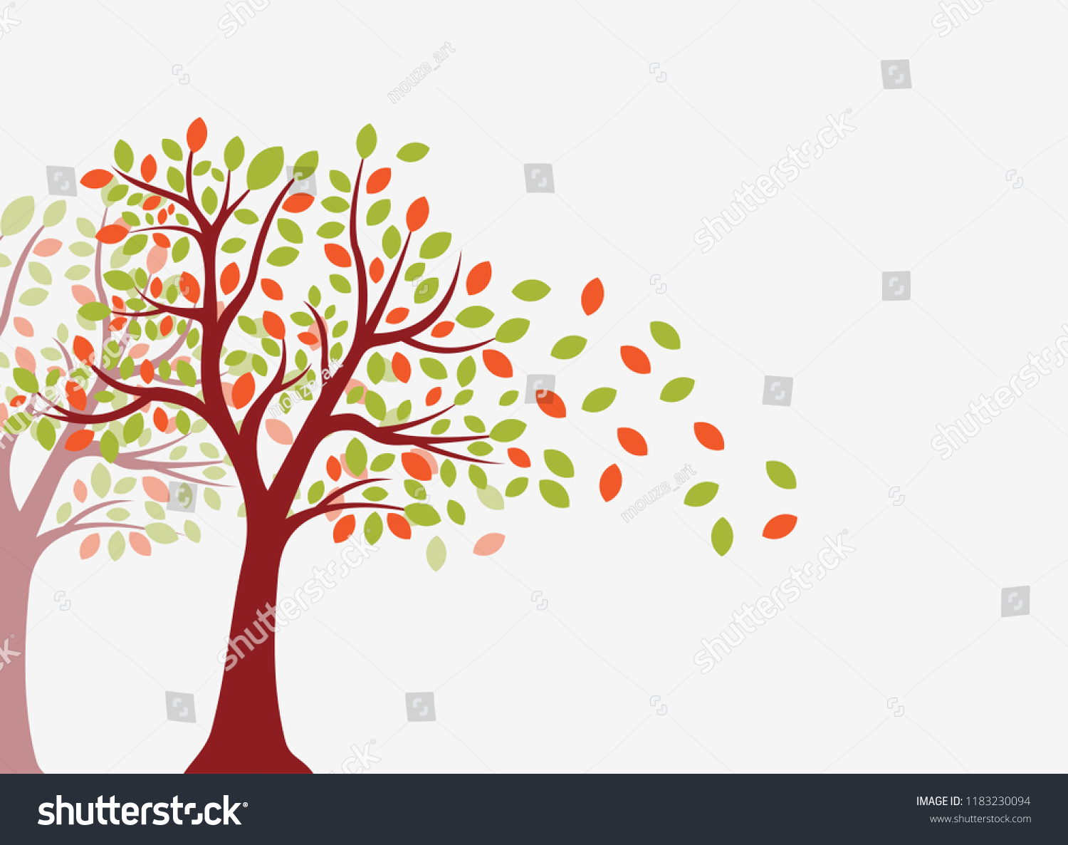 Autumn Tree Isolated Vector Illustration Stock Vector (Royalty Free ...