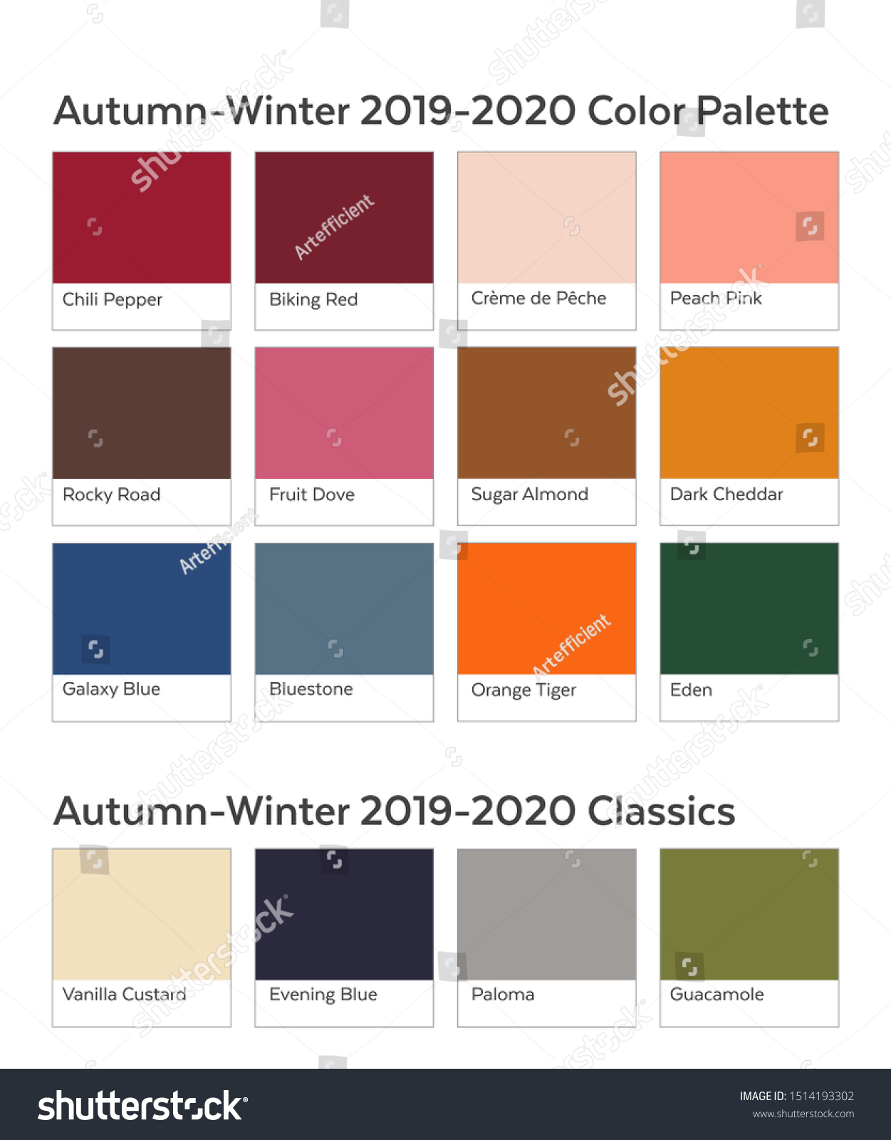 Autumn Winter 2019 2020 Color Palette Stock Vector Royalty Free 1514193302,Best Artificial Christmas Tree 2020