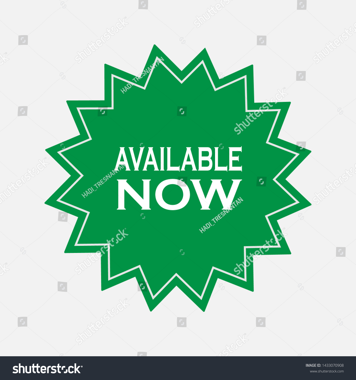 Available Now Icon Ready Stock Illustration Stock Vector Royalty Free 1433070908