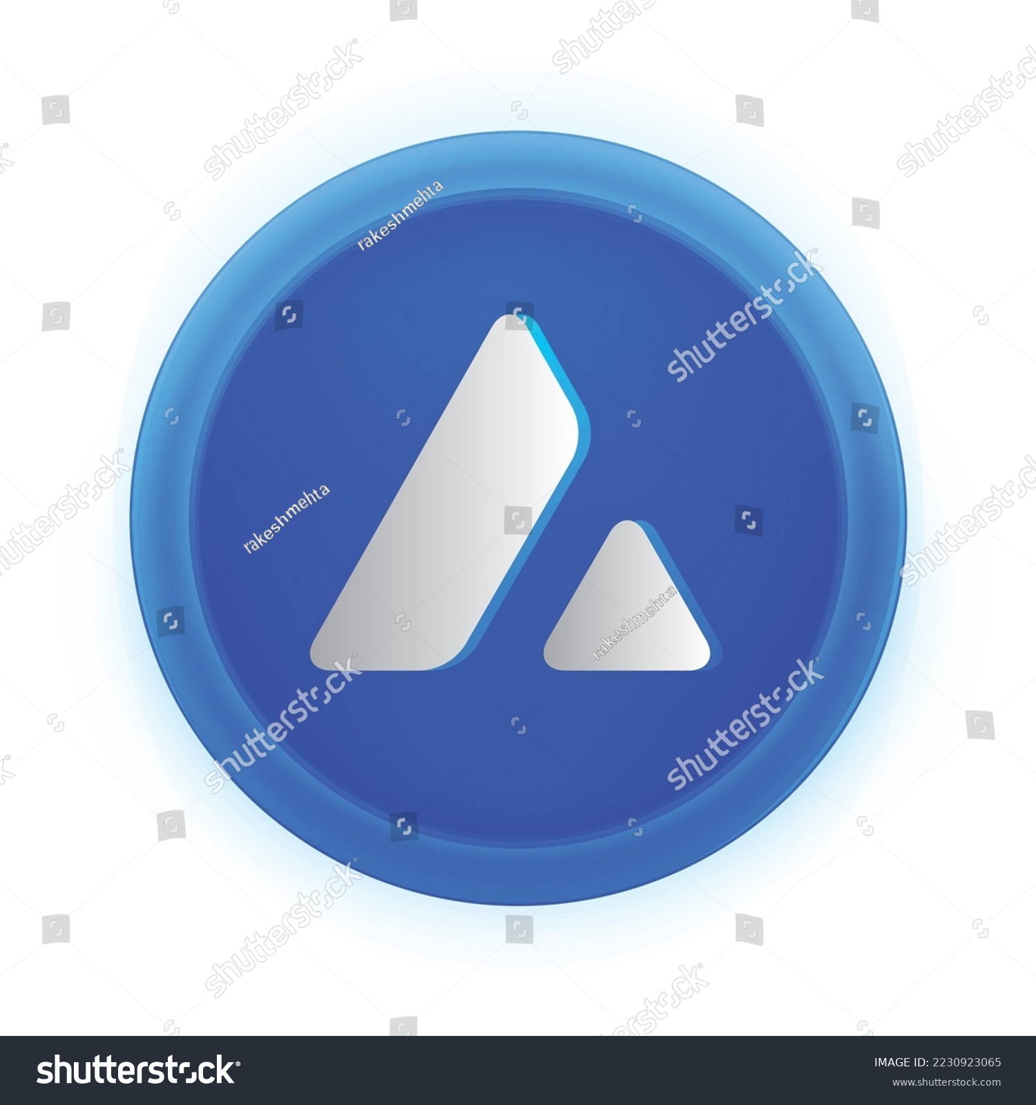 SVG of Avalanche (AVAX) crypto logo isolated on white background. AVAX Cryptocurrency coin token vector svg