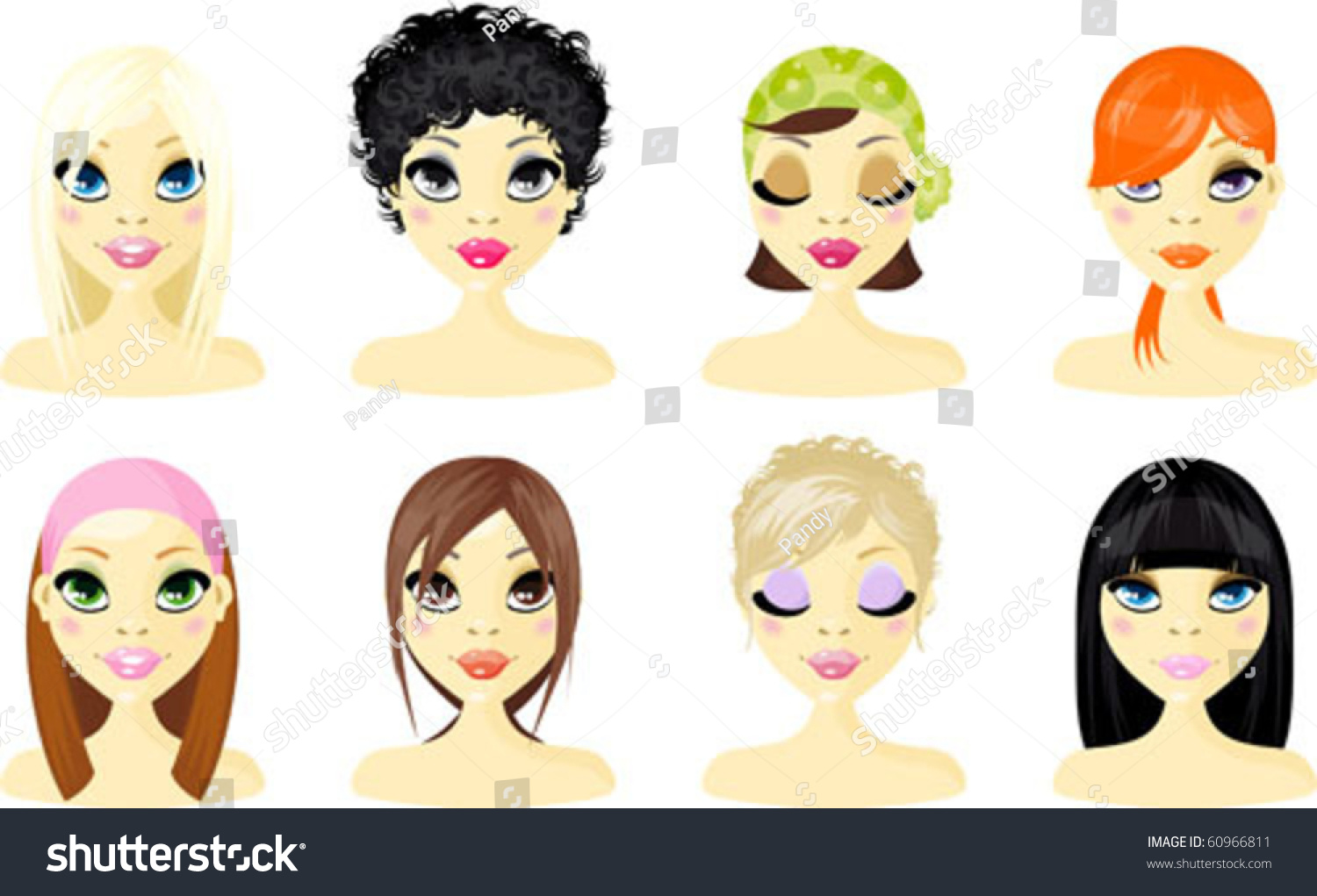 Avatar Icon Women Stock Vector 60966811 - Shutterstock