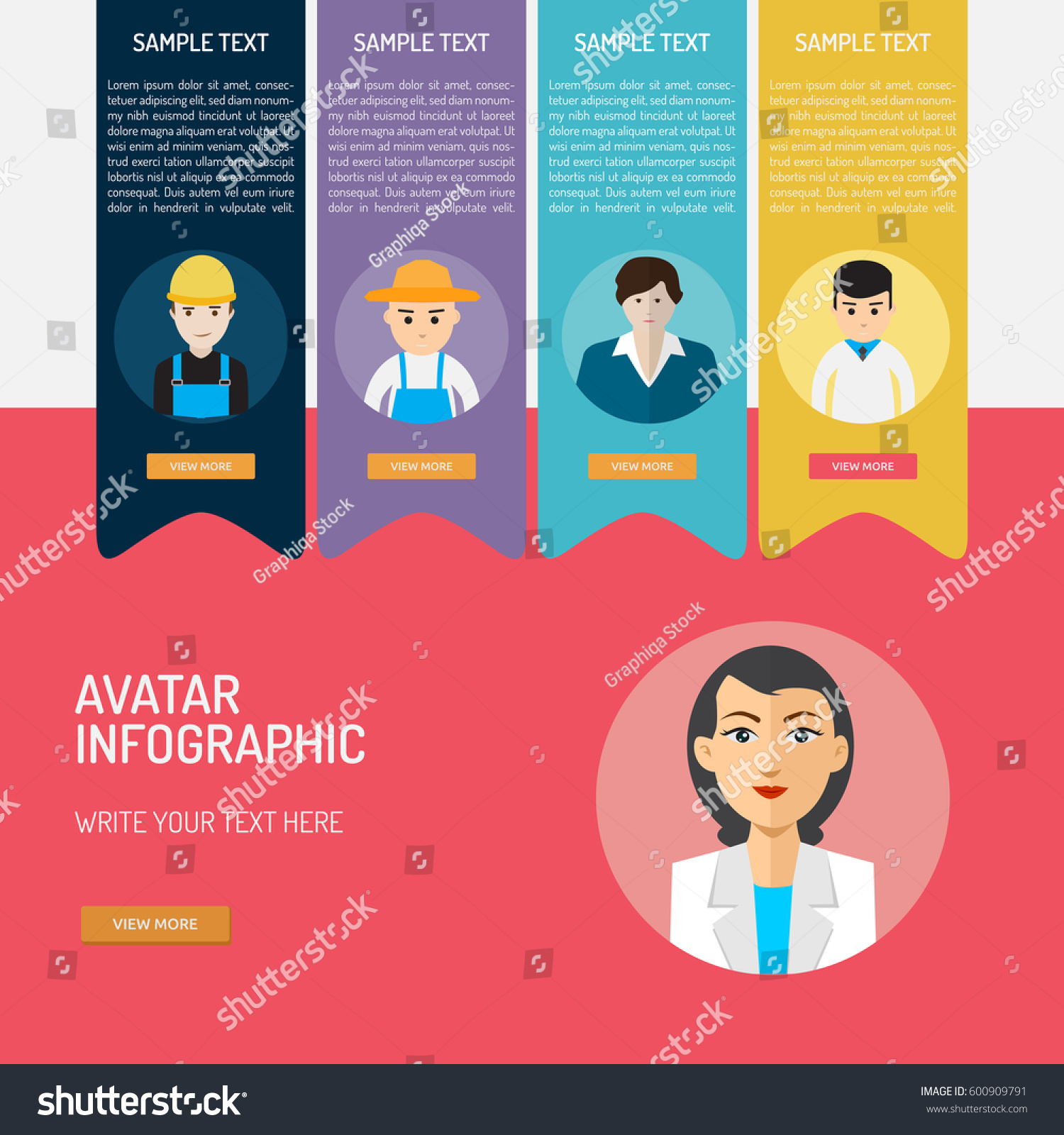 Avatar Infographic Stock Vector 600909791 - Shutterstock