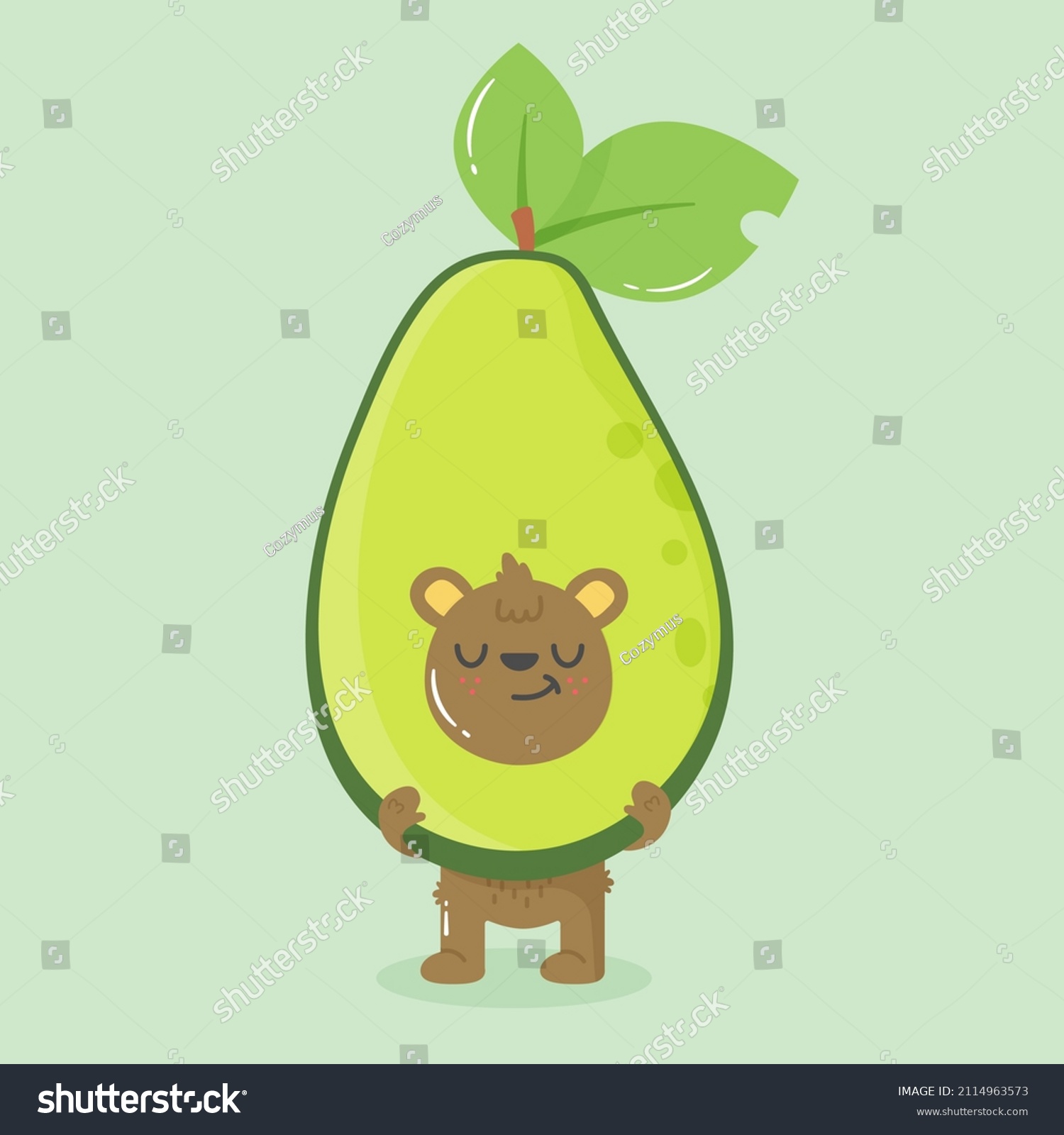 avocado teddy bear