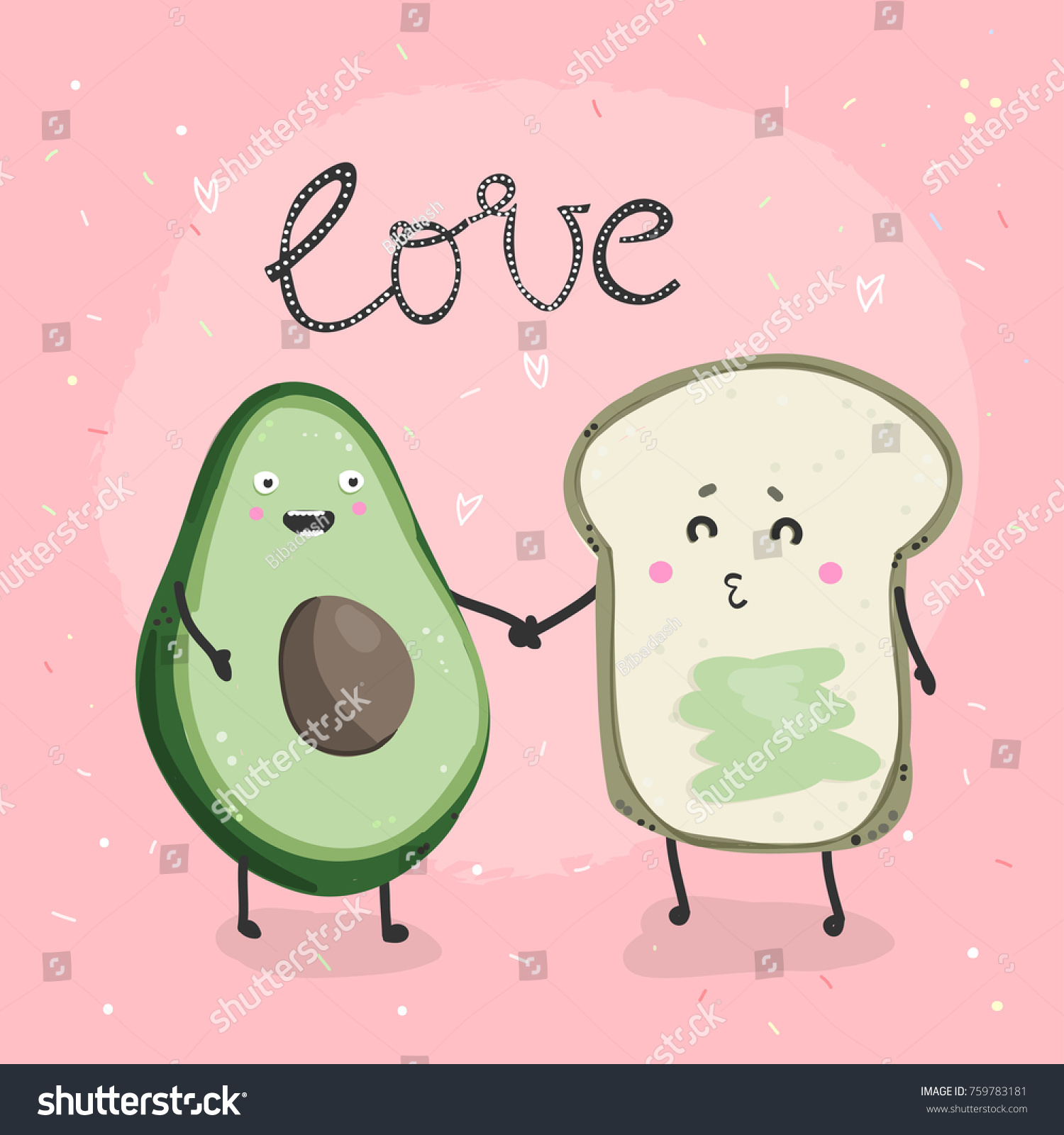 SVG of Avocado and toast. Hand drawn vector illustration svg