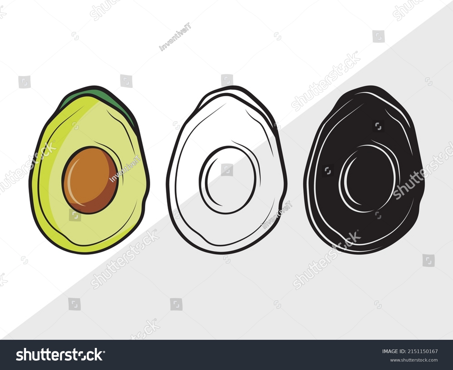 SVG of Avocado Clipart Printable Vector Illustration svg