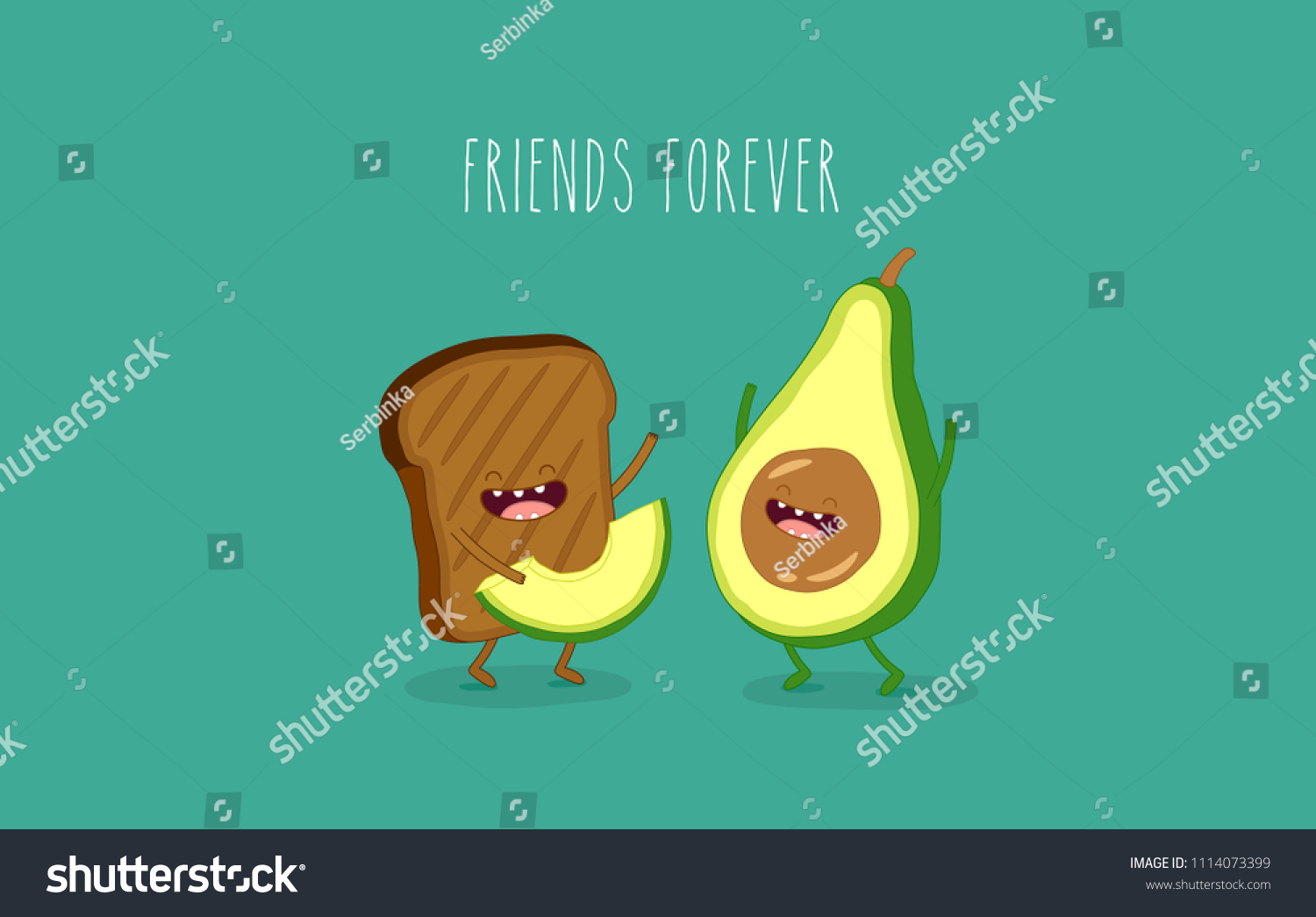 SVG of Avocado funny toast breakfast. Funny avocado image for cards, fridge magnets, stickers, posters, menu. svg