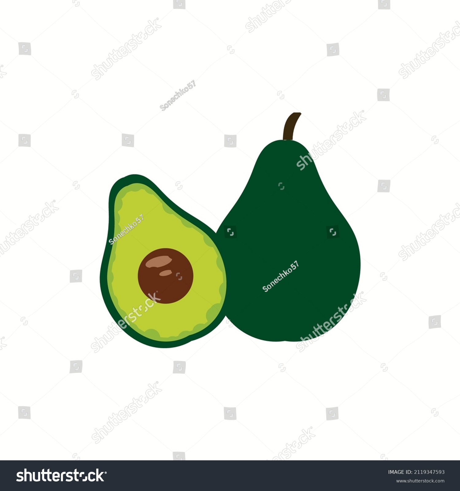 SVG of Avocado vector. avocado fruit cut into pieces svg