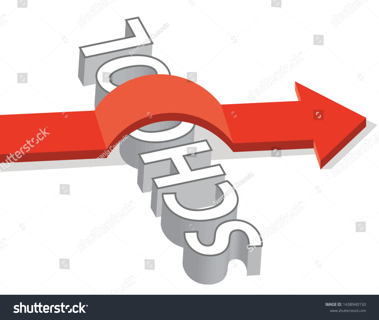 Avoiding School Class Concept Red Arrow Stock Vector (Royalty Free ...