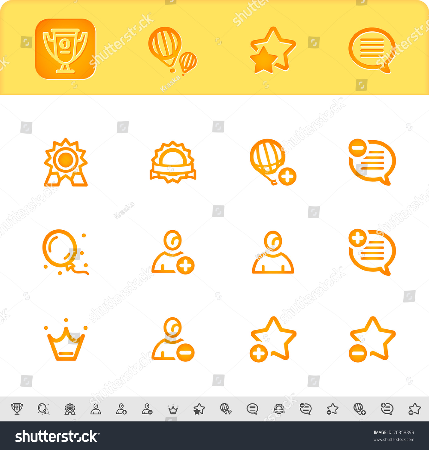 SVG of award, first place and favorite icons set svg