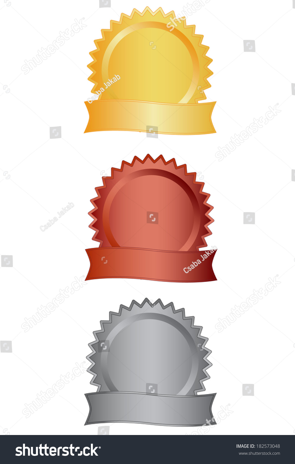 Award Ribbons Stock Vector (Royalty Free) 182573048 | Shutterstock