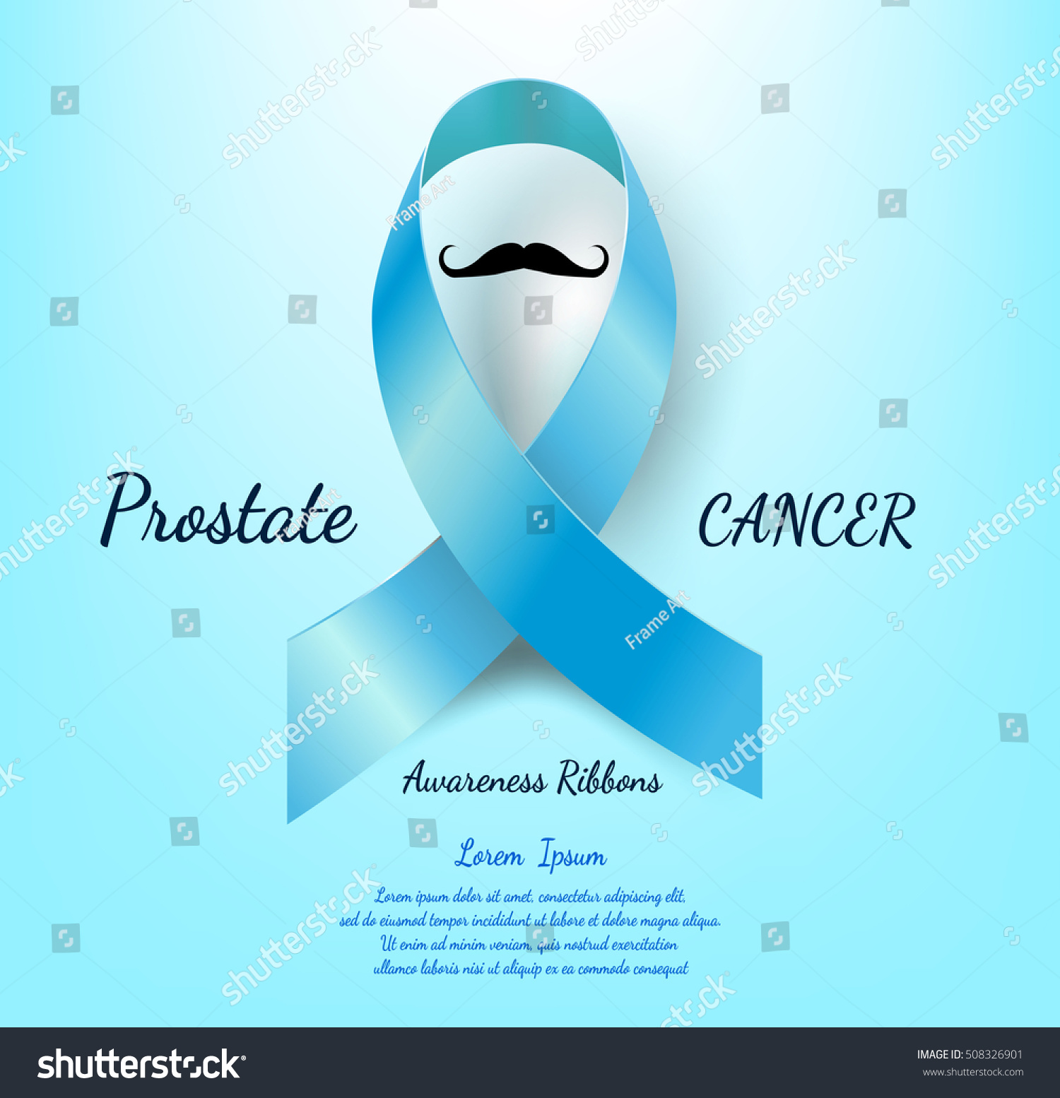 Awareness Blue Ribbon World Prostate Cancer Stock Vector Royalty Free Shutterstock