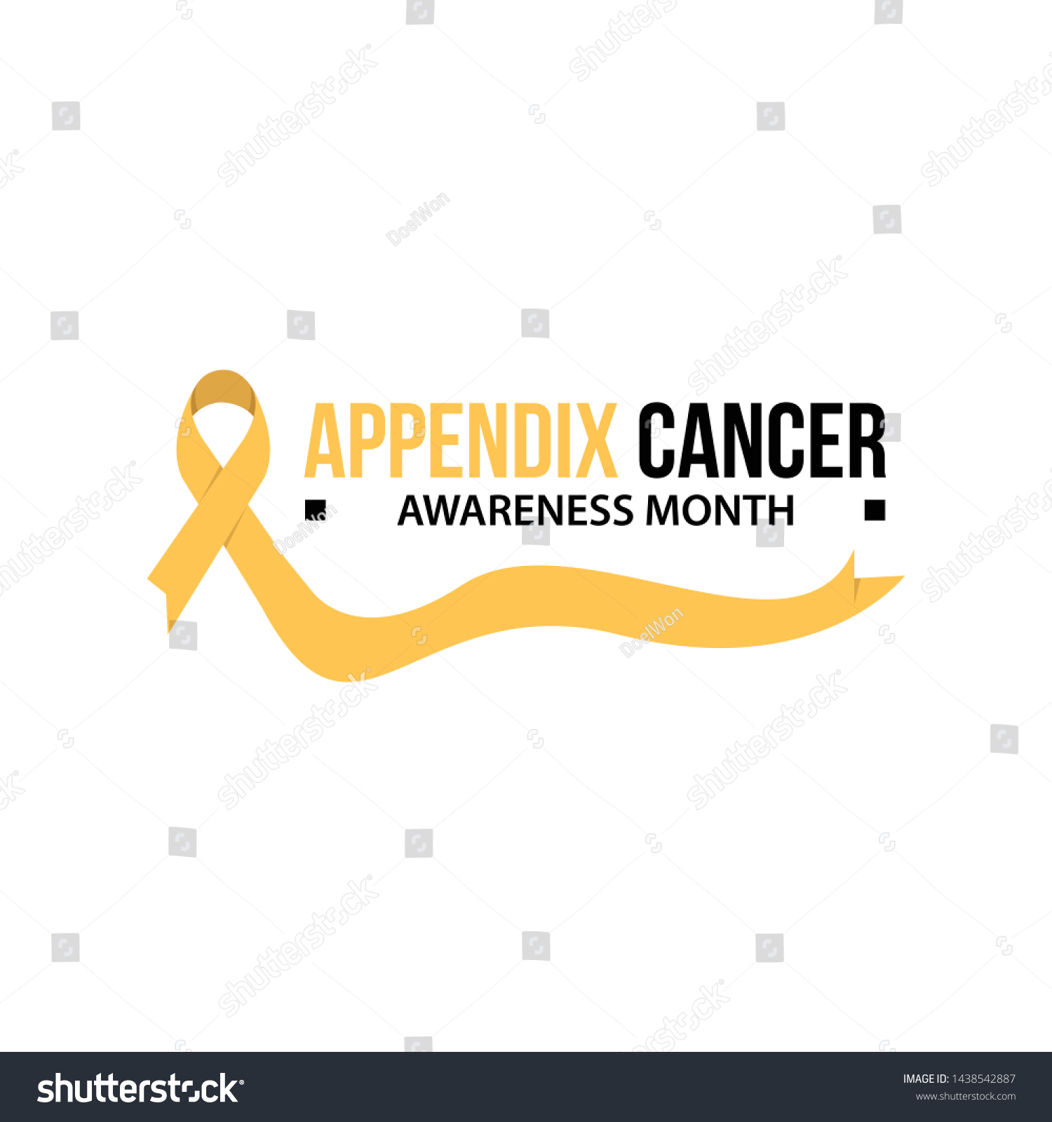 Awareness Month Ribbon Cancer Appendix Cancer Stock Vector Royalty Free 1438542887 Shutterstock 4521