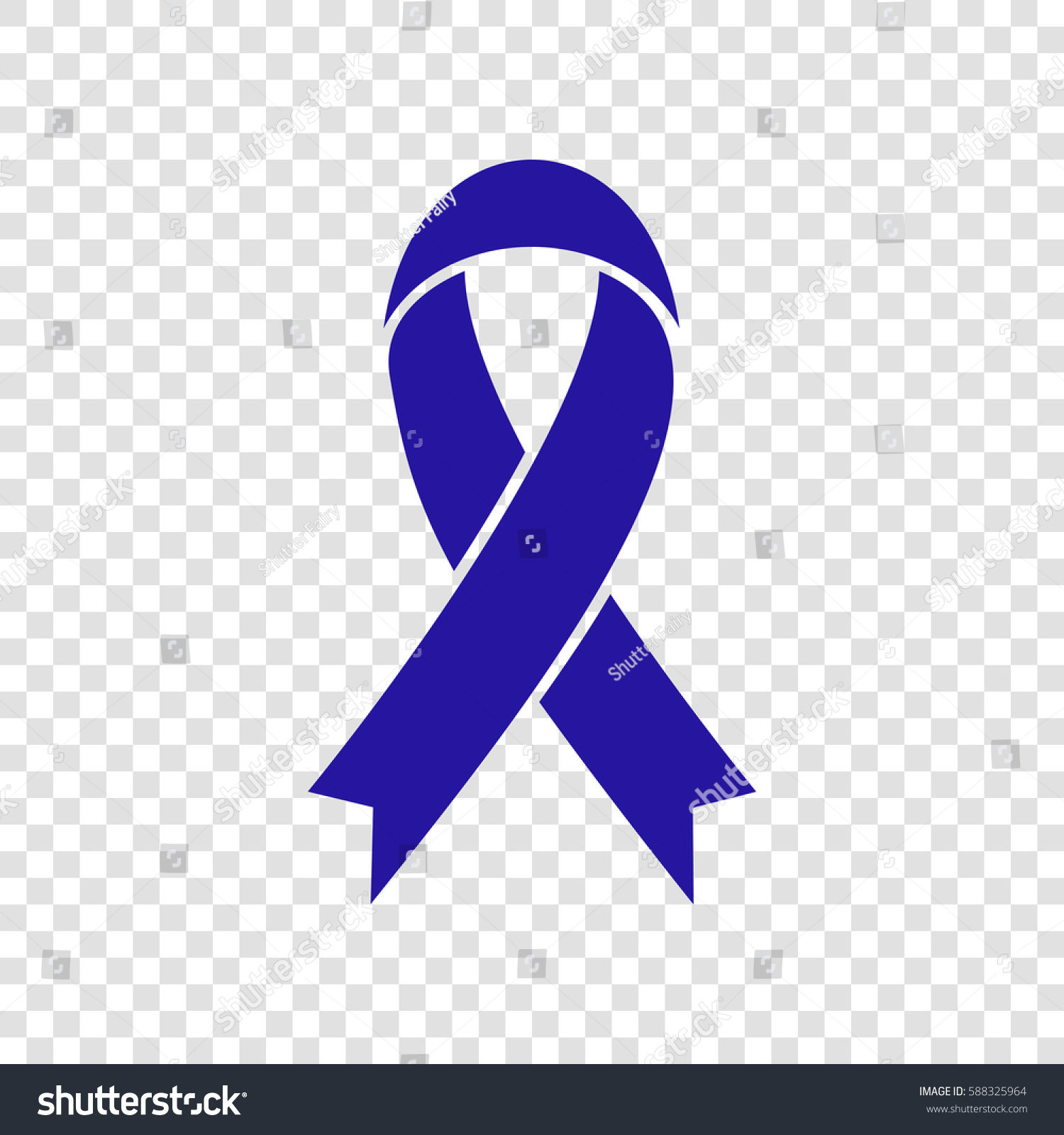 Awareness Ribbon Sign Vector Blue Icon Stock Vector 588325964 ...