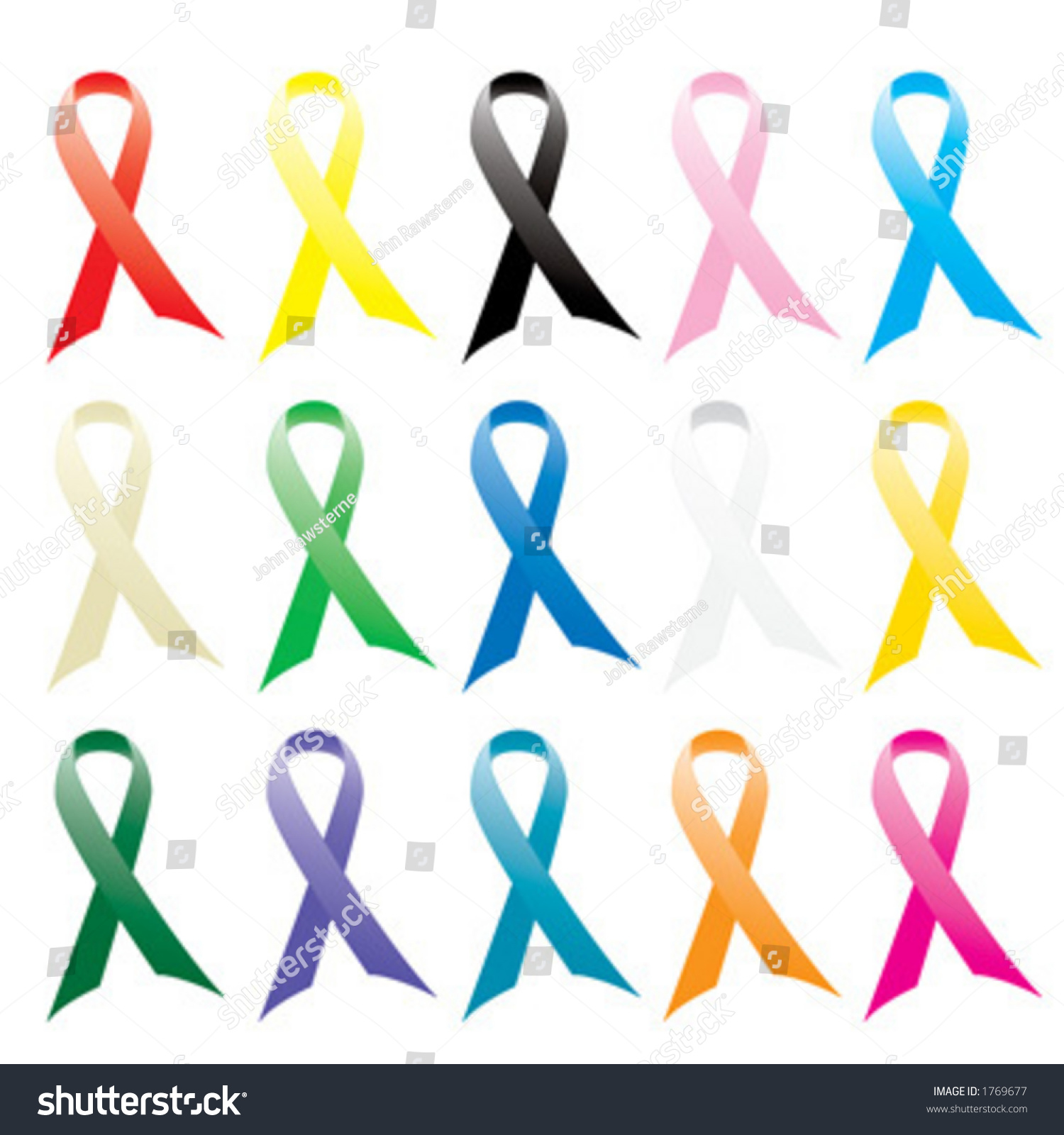 Awareness Ribbons - Vector - 1769677 : Shutterstock