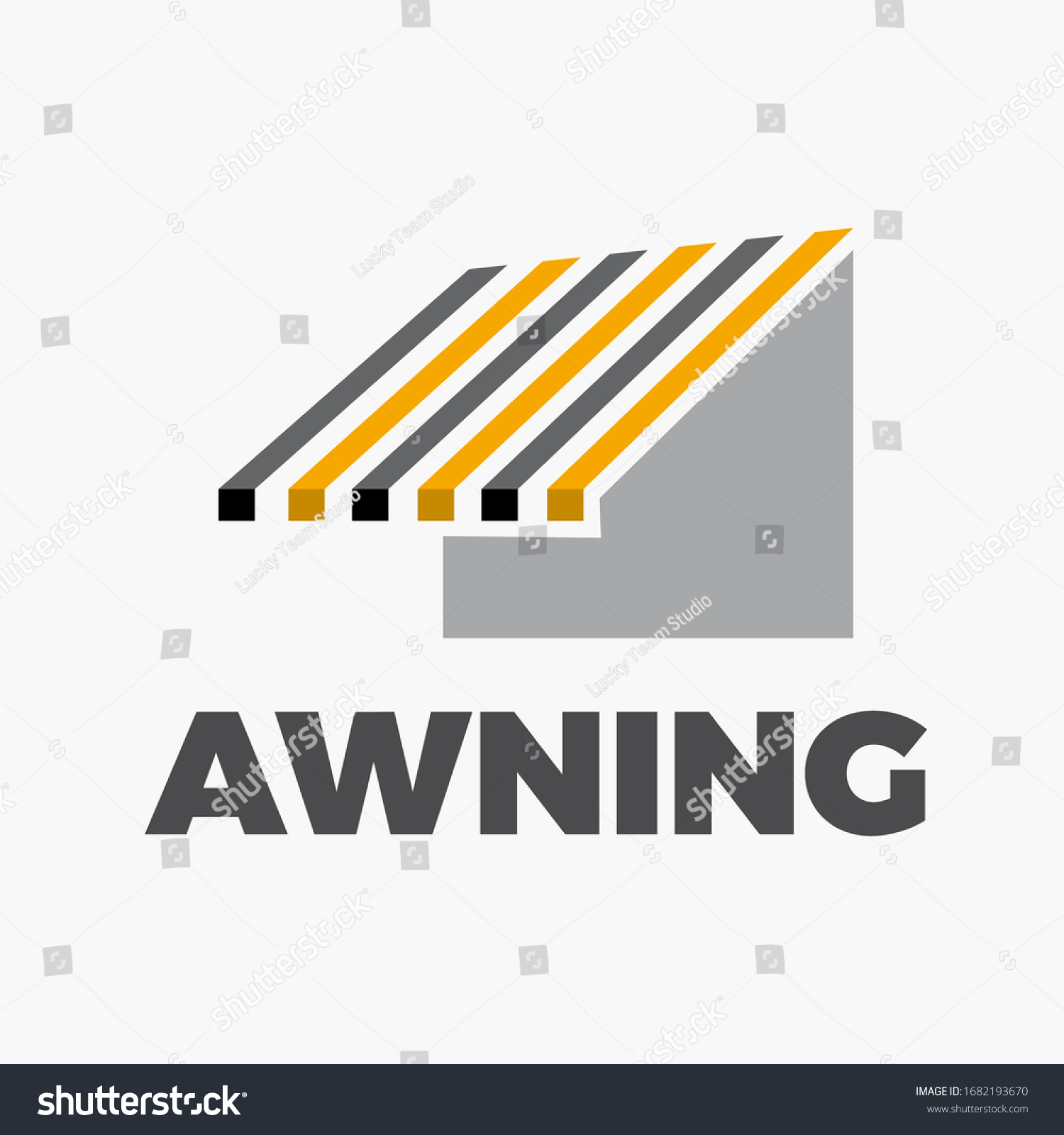 SVG of Awning logo design. Vector template svg