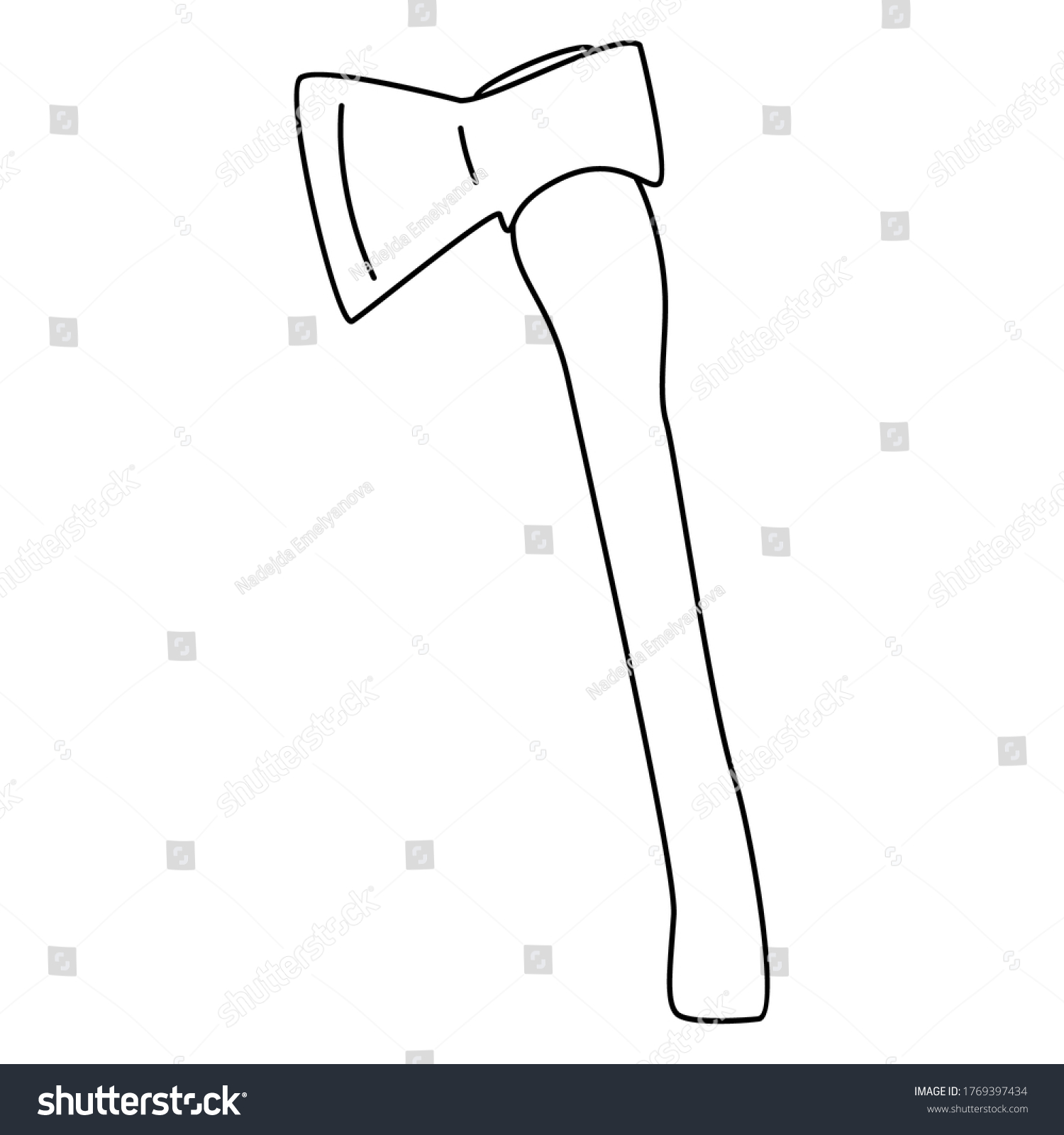 Ax Hand Drawn Vector Illustration Isolated Stock Vector (Royalty Free ...