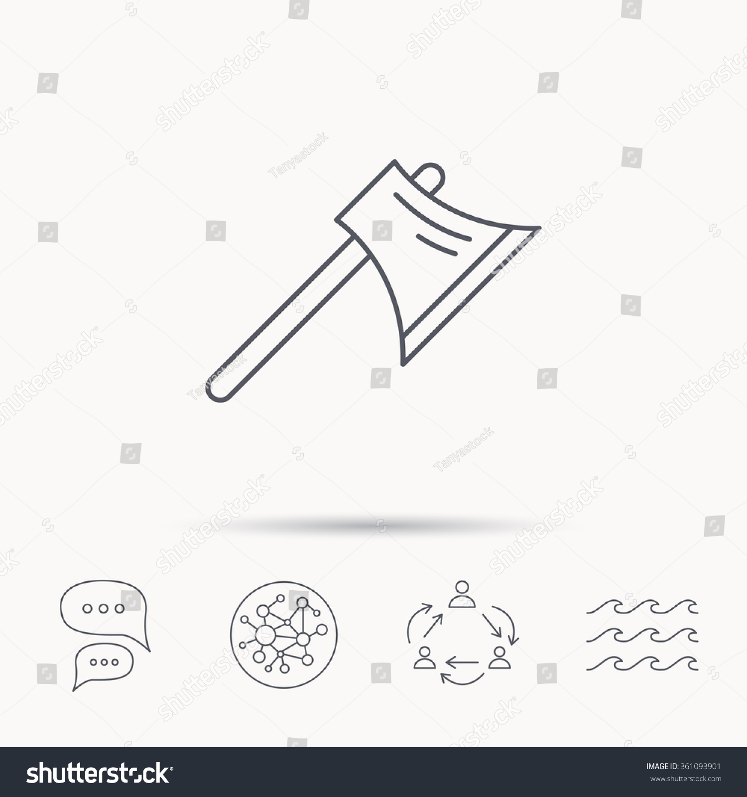Symbol axe chat icon Font Awesome