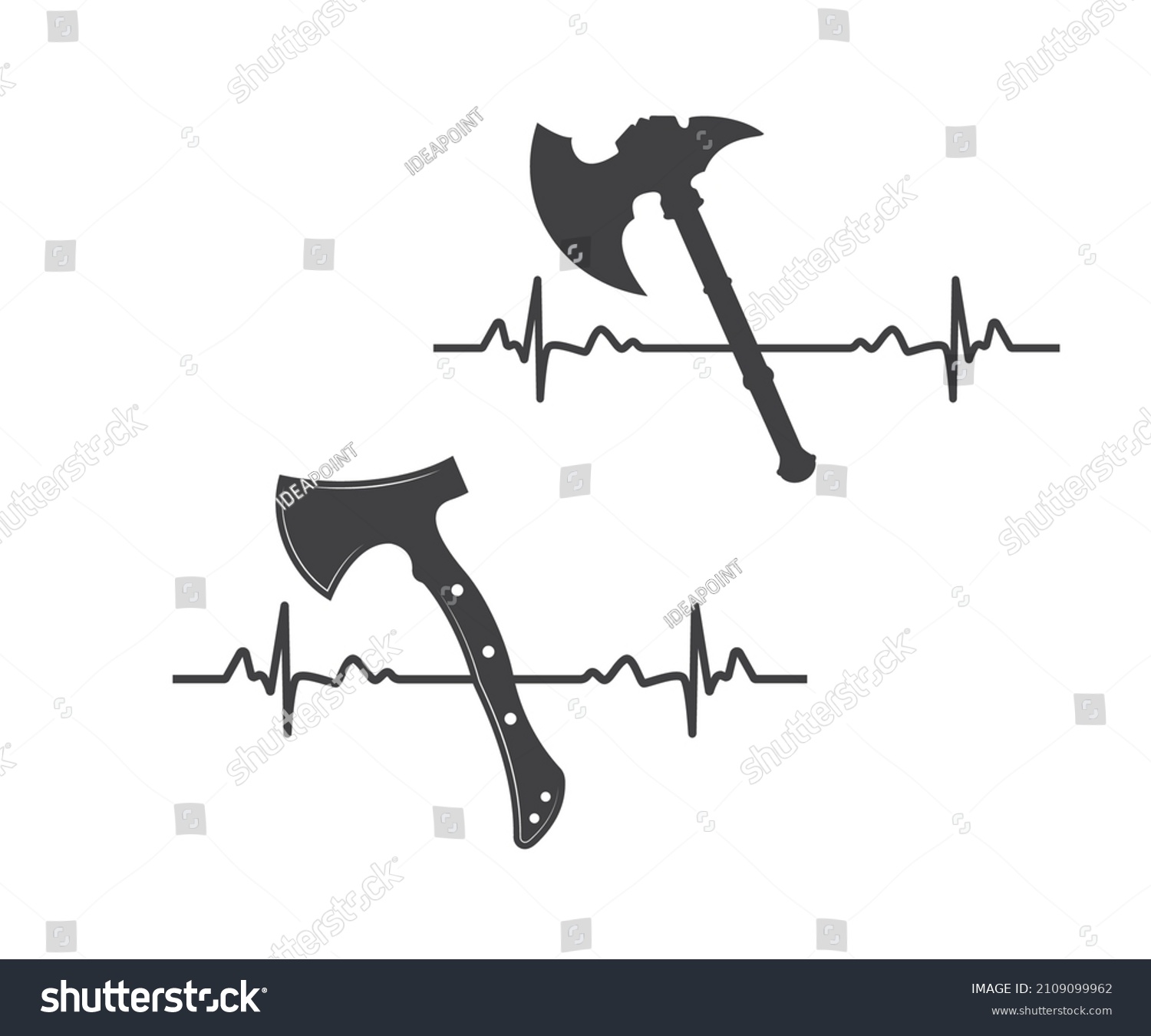 SVG of Axe SVG, Firefighter SVG, Axe Clipart, Axe Vector, crossed axes heartbeat SVG,  svg