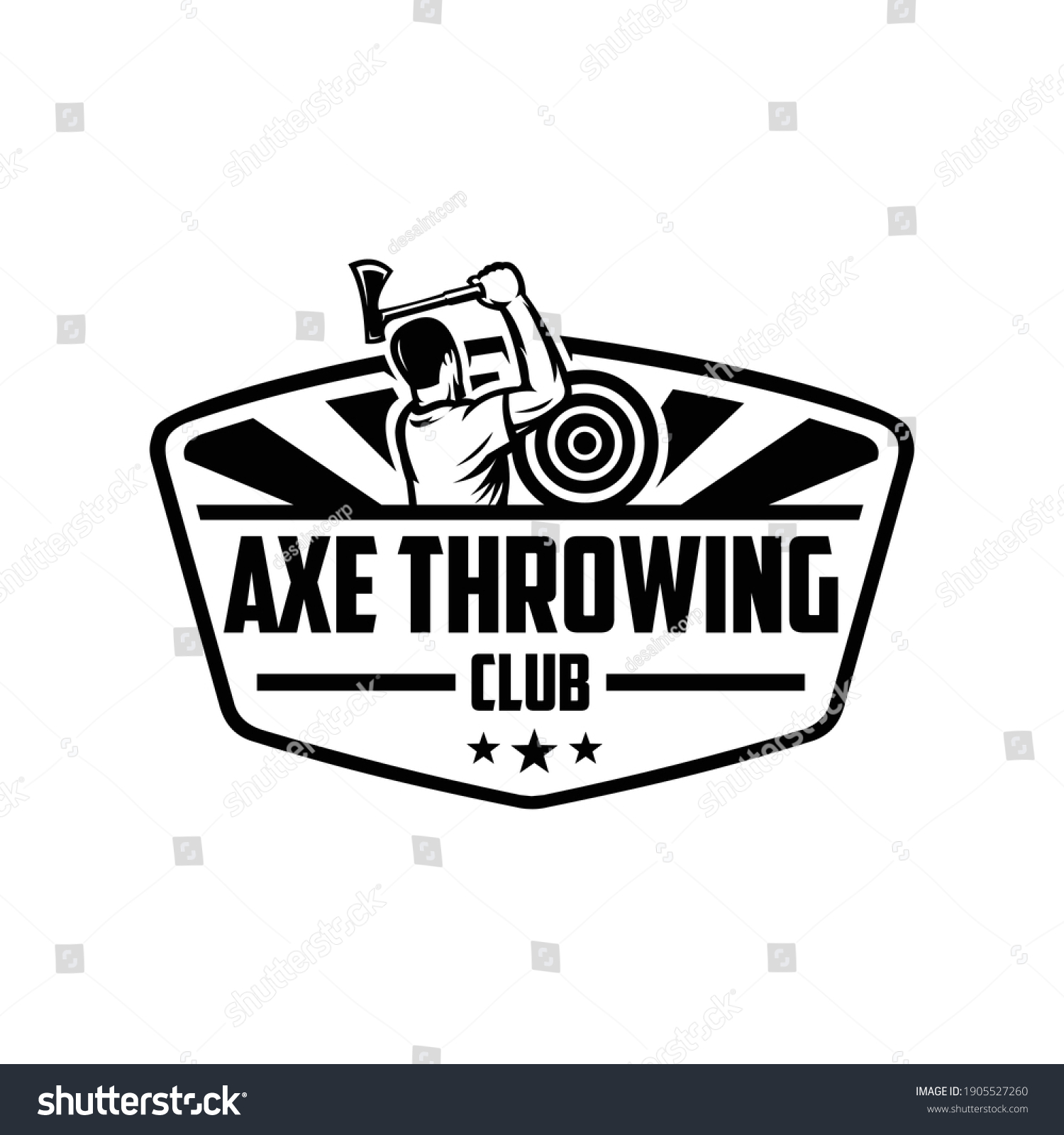 SVG of Axe throwing club logo template set isolated, best used for axe throwing and carpentry. Ready made logo template set vector isolated svg