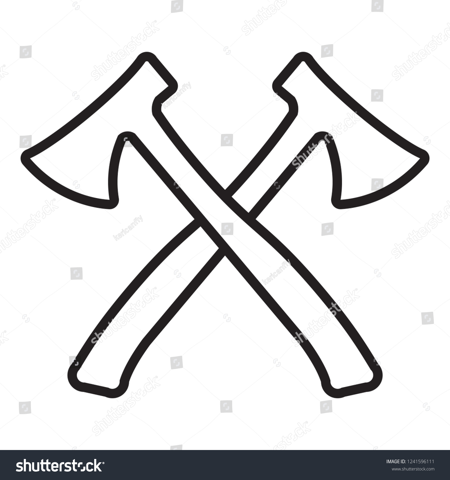 Axe Throwing Icon Stock Vector (Royalty Free) 1241596111 | Shutterstock