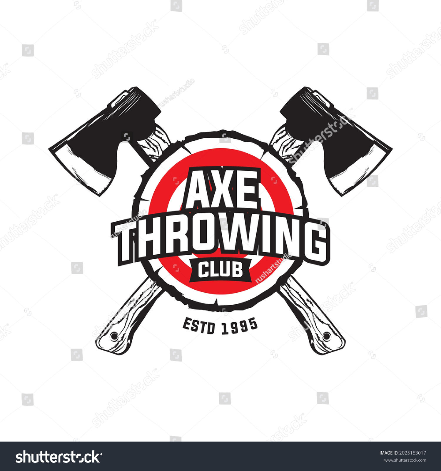 SVG of Axe Throwing in wood target, perfect for axe club logo design and t shirt design svg
