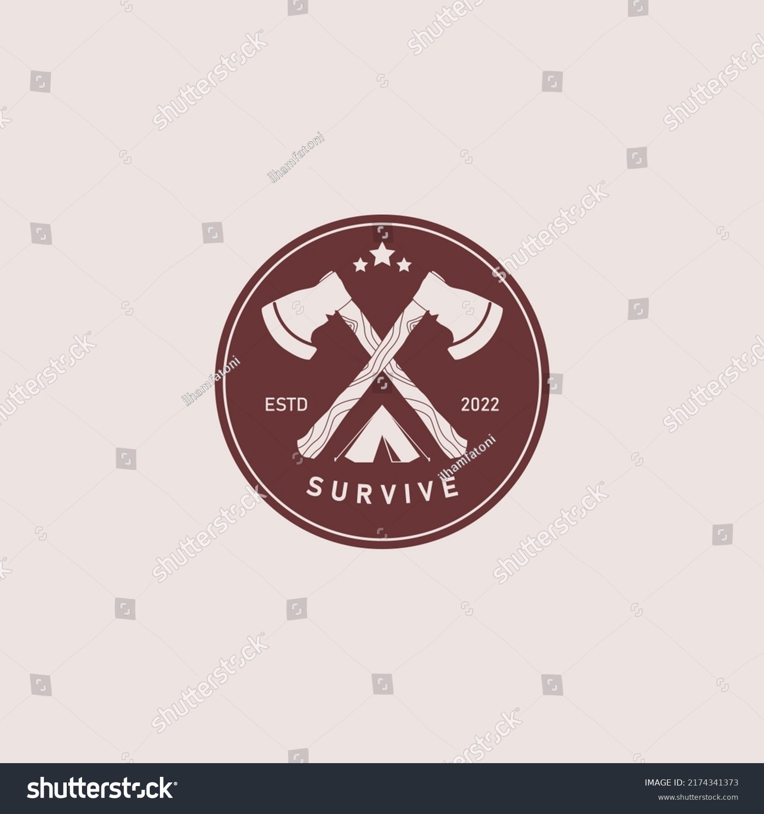 SVG of Axe Throwing in wood target, perfect for axe club logo design. Vector set of vintage Lumberjack logos, labels, emblems and design elements. Axes and saws. svg