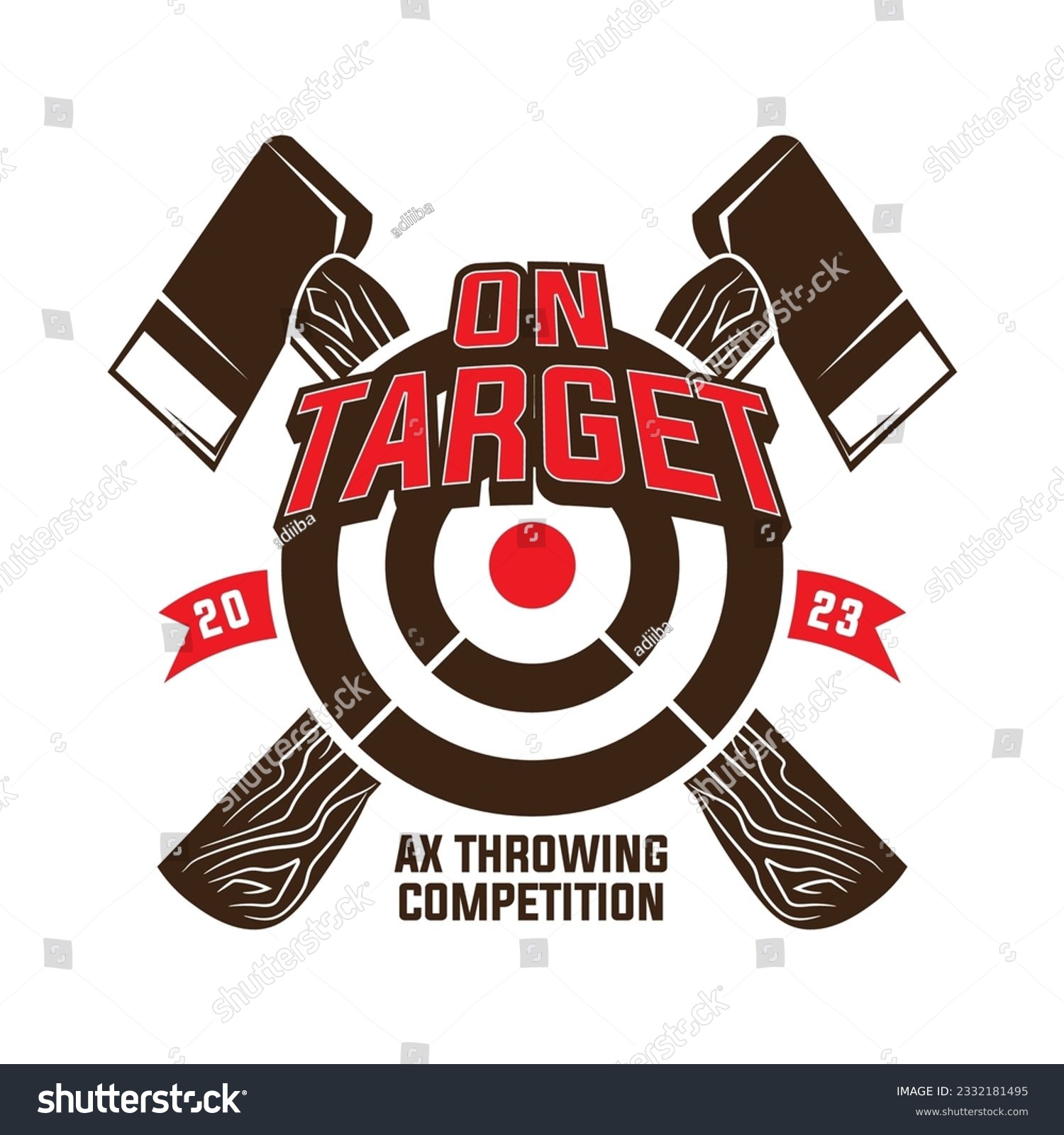 SVG of Axe throwing vector illustration logo design svg