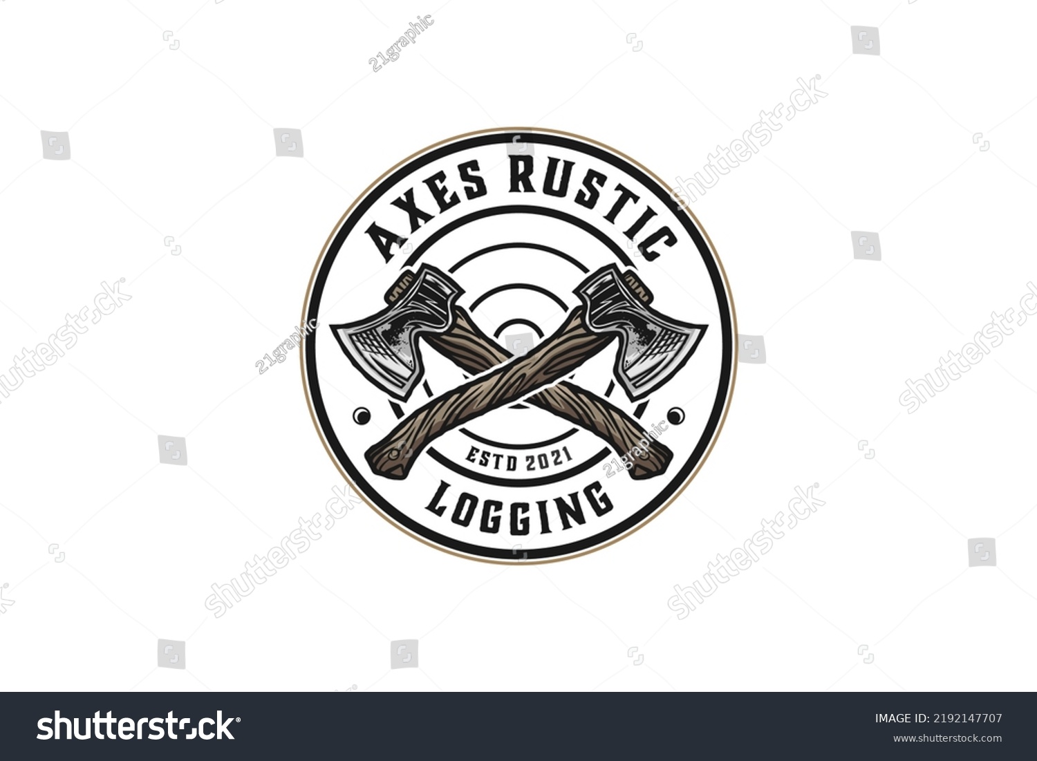 SVG of Axes rustic wood work logo lumberjack logging axe design carpenter badge emblem style  svg