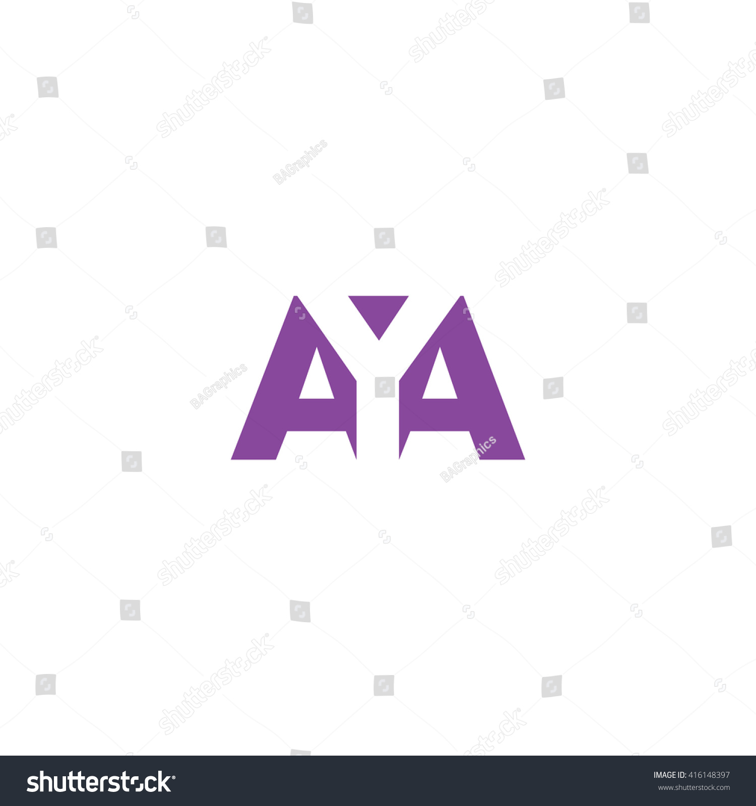 Aya Logo Vector Graphic Branding Letter Stock Vector Royalty Free 416148397