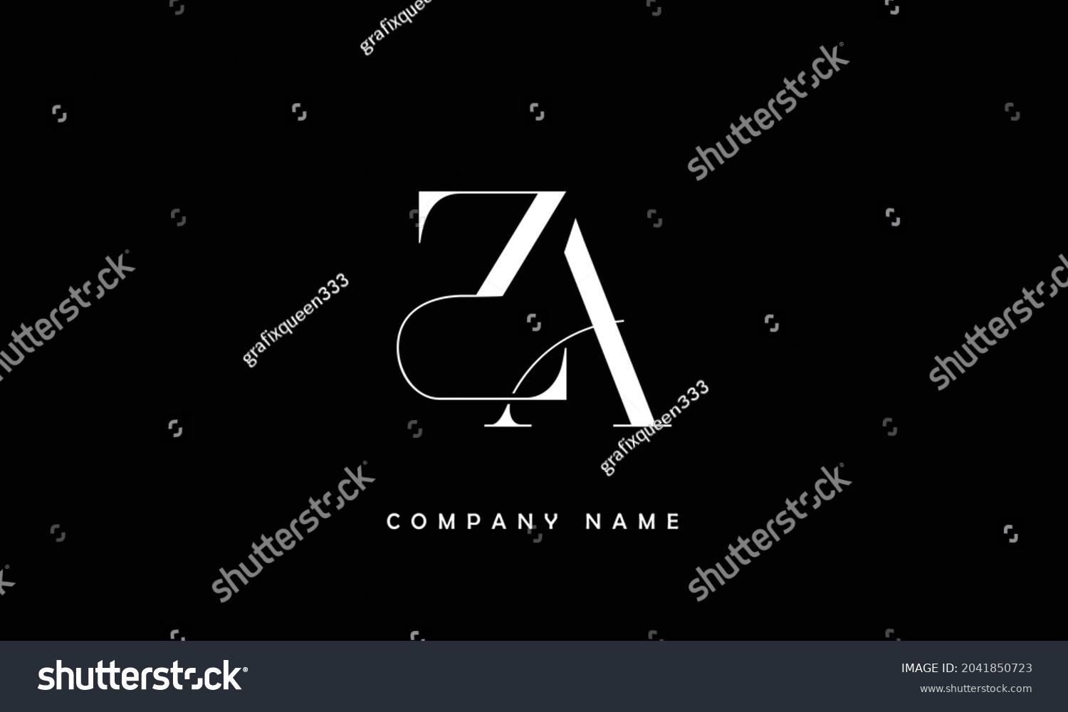 Az Za Alphabets Letters Logo Monogram Stock Vector (Royalty Free ...