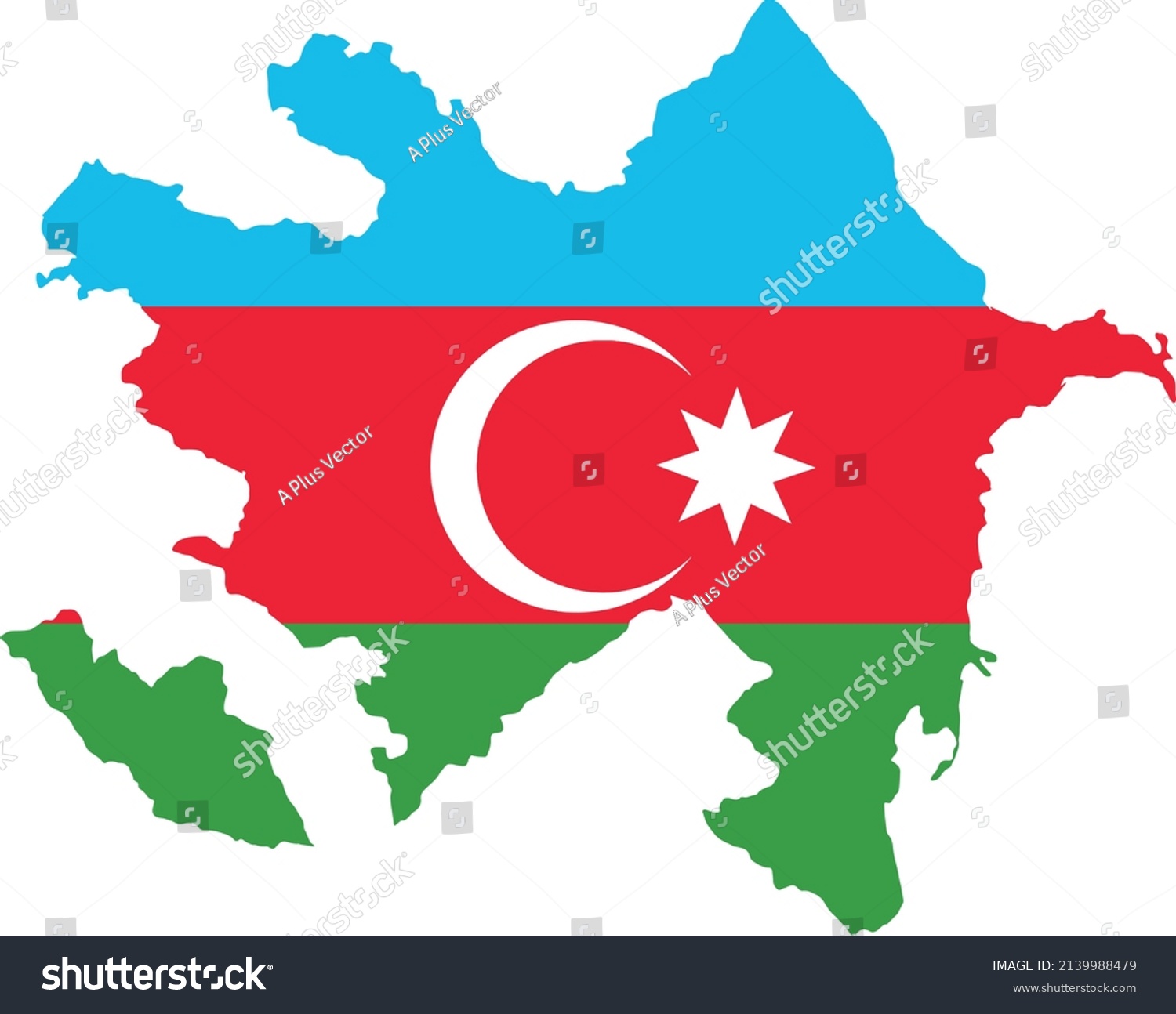 Azerbaijan Flag On Map Isolated On Stock Vector Royalty Free   Stock Vector Azerbaijan Flag On Map Isolated On Png Or Transparent Background Symbol Of Azerbaijan Template 2139988479 