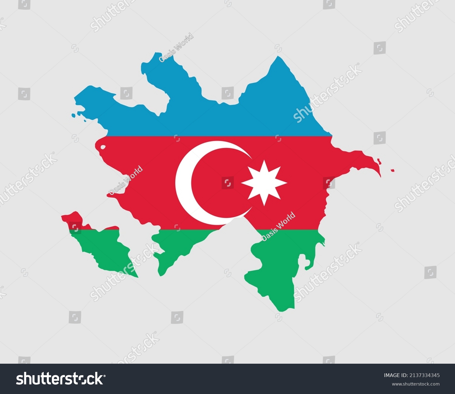 SVG of Azerbaijan Map Flag. Map of Azerbaijan with country flag of Azerbaijan. Vector illustration. svg