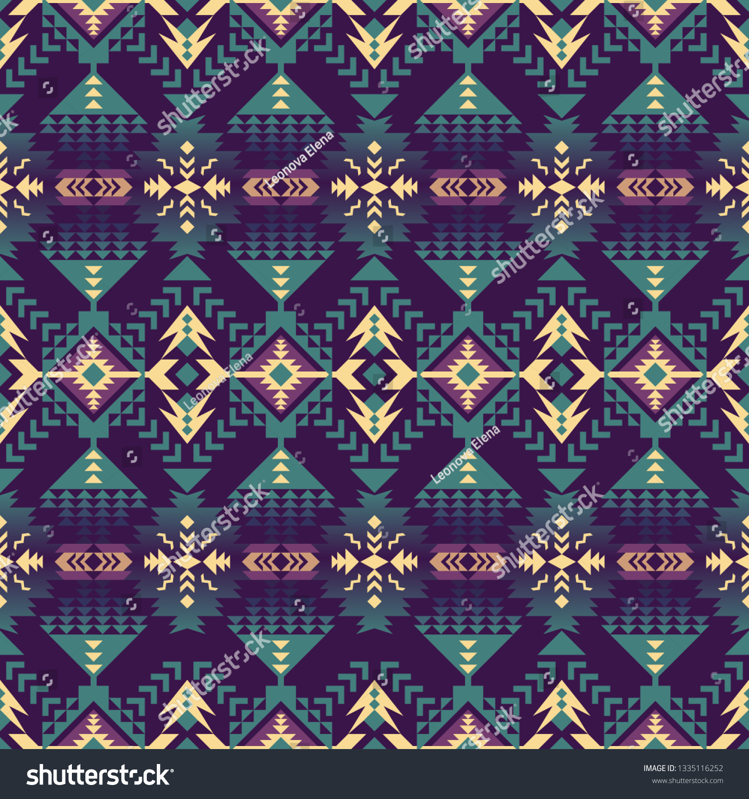 Aztec Geometric Seamless Pattern Native American Stock Vector Aztec Geometric Seamless Pattern Native American Stock Vector