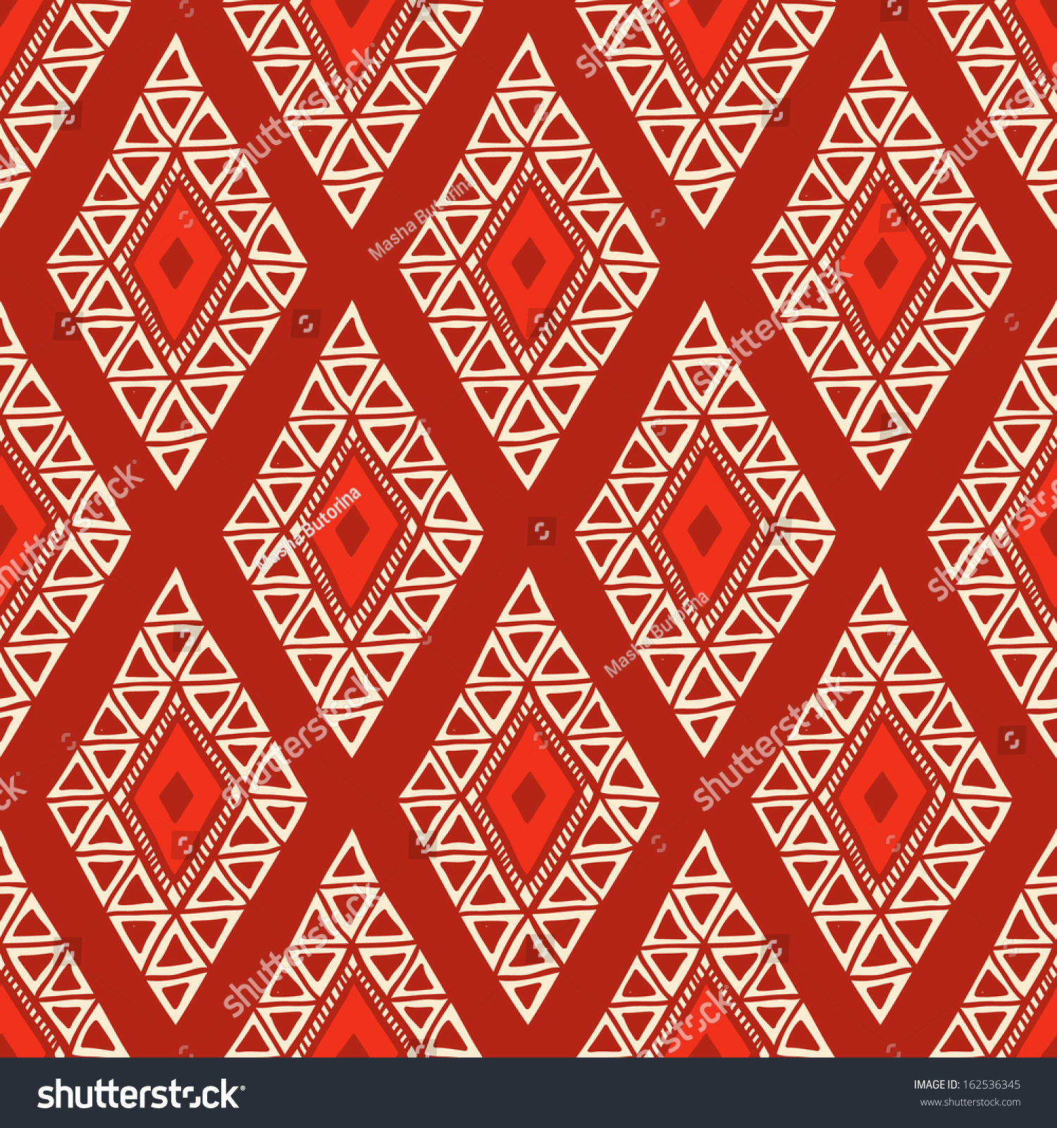 Aztec Print Red Stock Vector 162536345 - Shutterstock