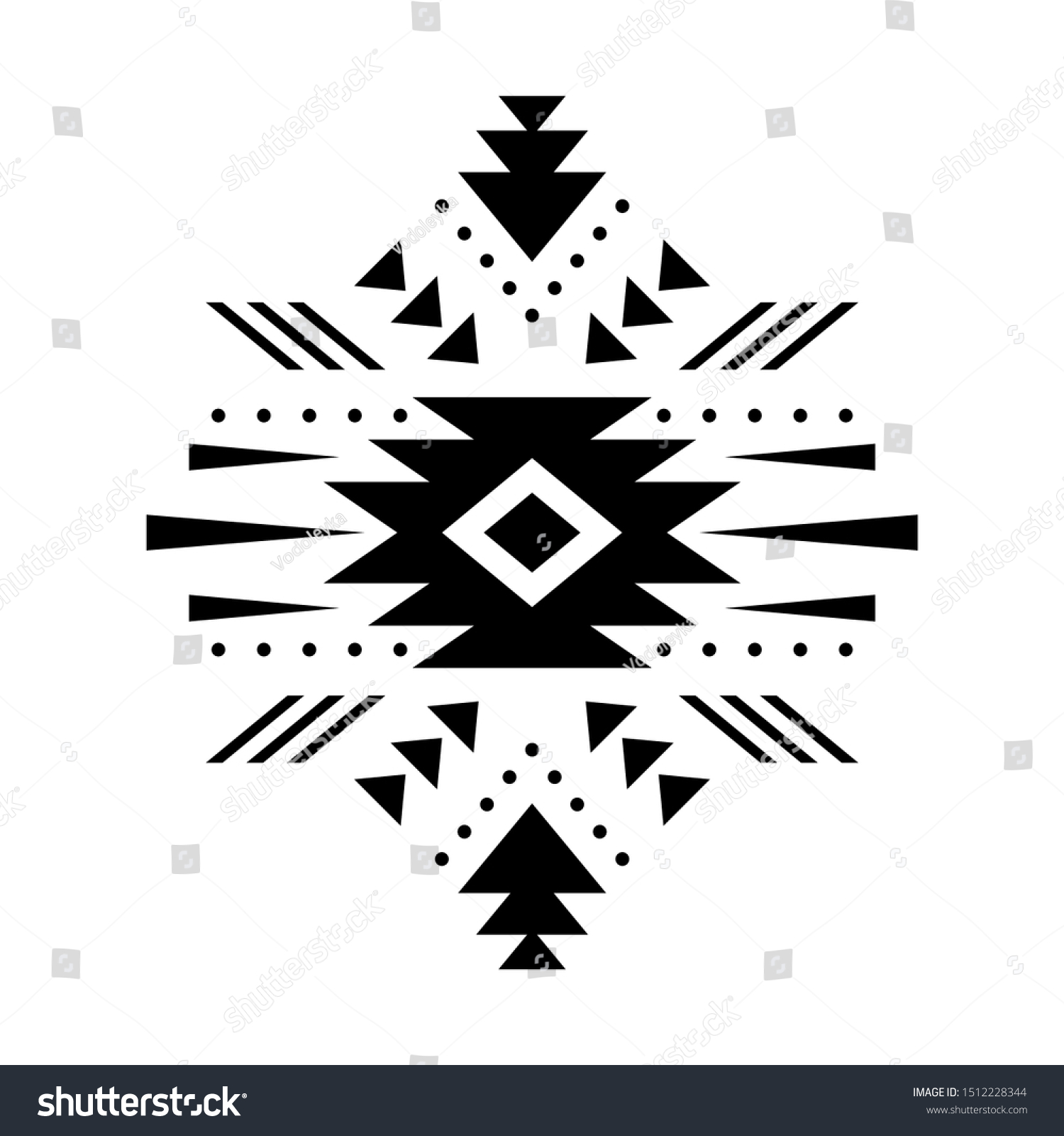 Aztec Vector Element Ethnic Ornament Tribal Stock Vector (Royalty Free ...