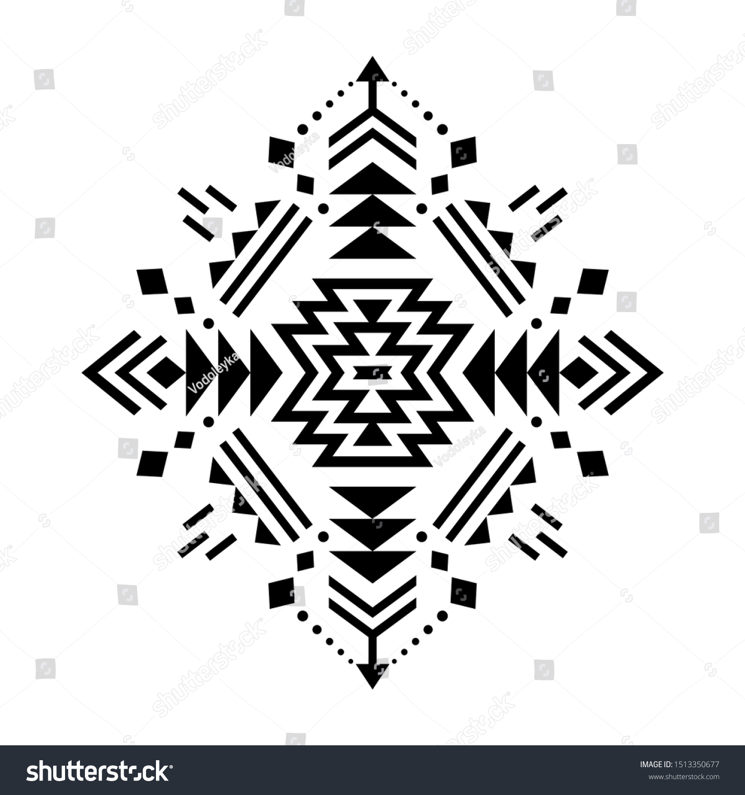 Aztec Vector Element Ethnic Ornament Tribal Stock Vector (Royalty Free ...