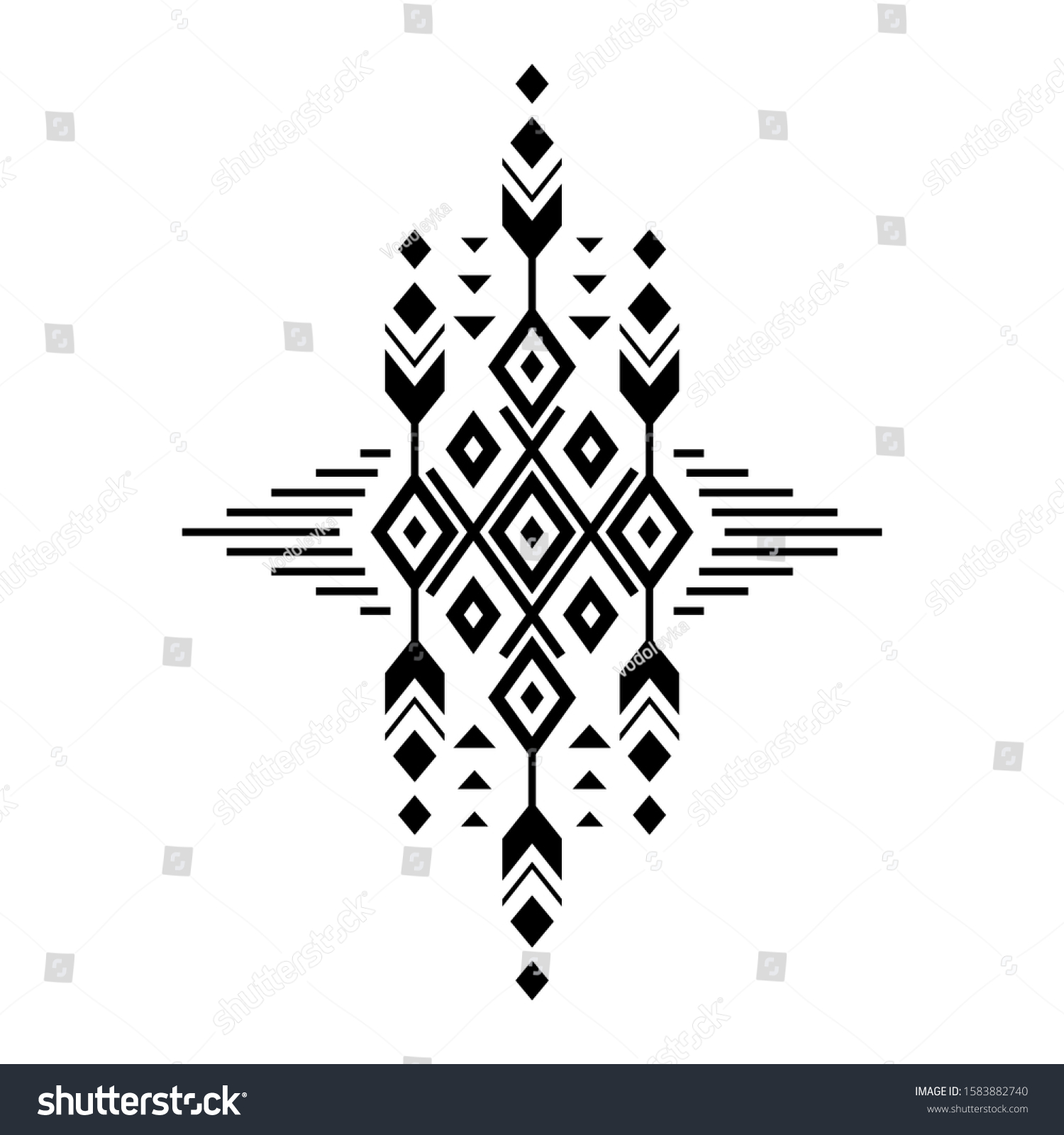 Aztec Vector Element Ethnic Ornament Tribal Stock Vector (Royalty Free ...