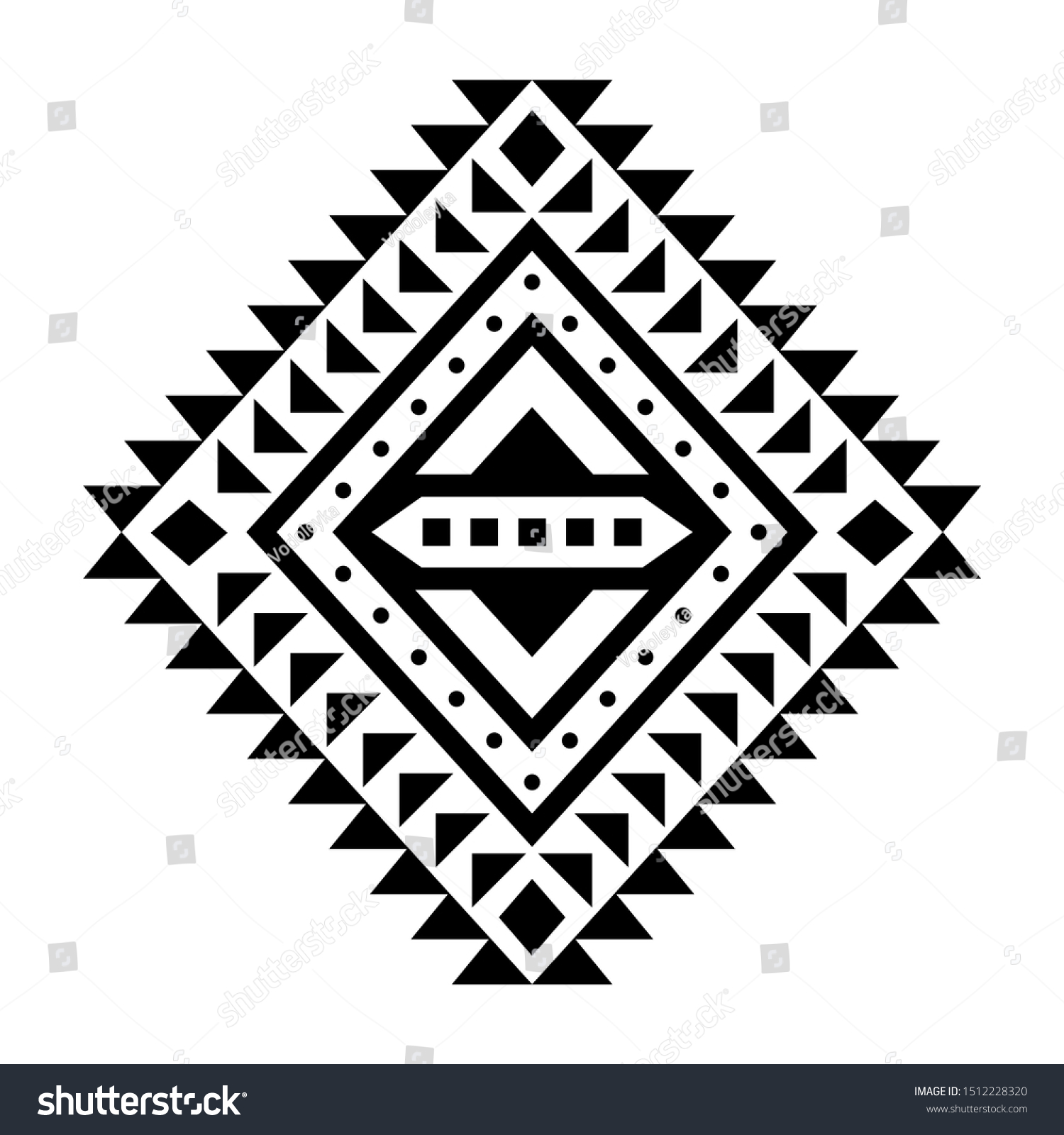 Aztec Vector Element Ethnic Ornament Tribal Stock Vector (Royalty Free ...