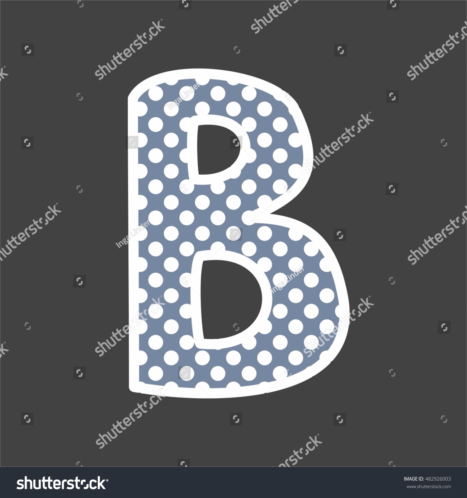 B Alphabet Vector Letter White Pastel Stock Vector (Royalty Free ...