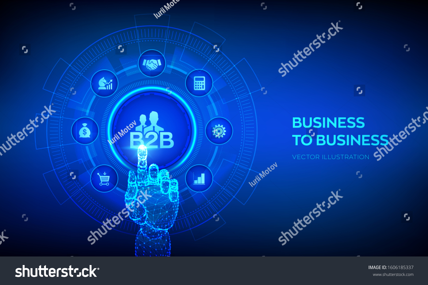 B2b Businesstobusiness Sales B2b Sales Method Stock Vector (Royalty ...