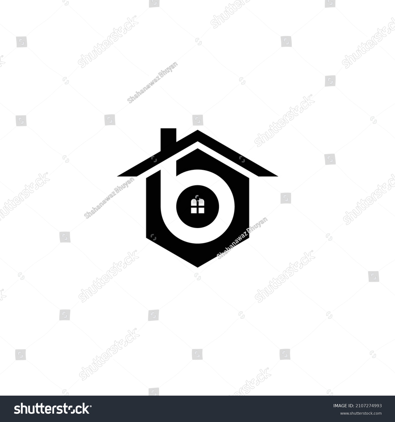 B Home Logo Real Estate B Stock Vector (Royalty Free) 2107274993 ...