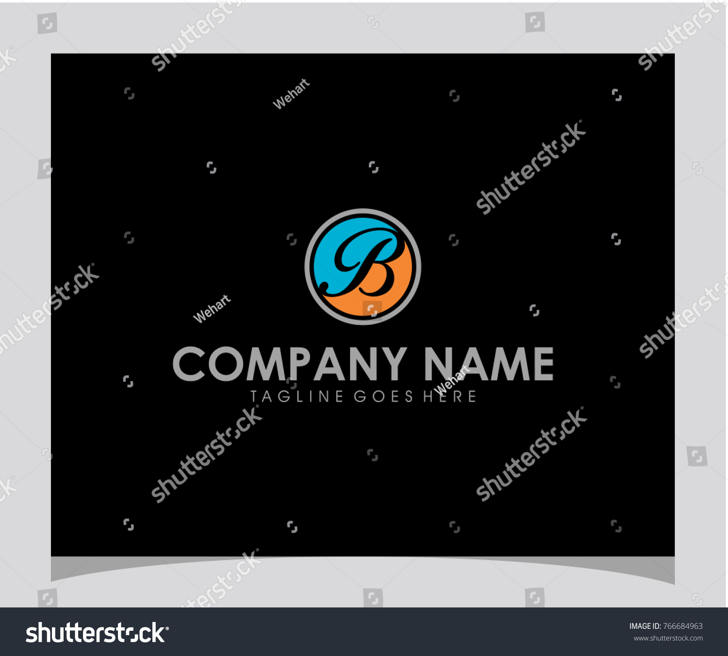 B Initial Circle Logo Design Stock Vector (Royalty Free) 766684963 ...